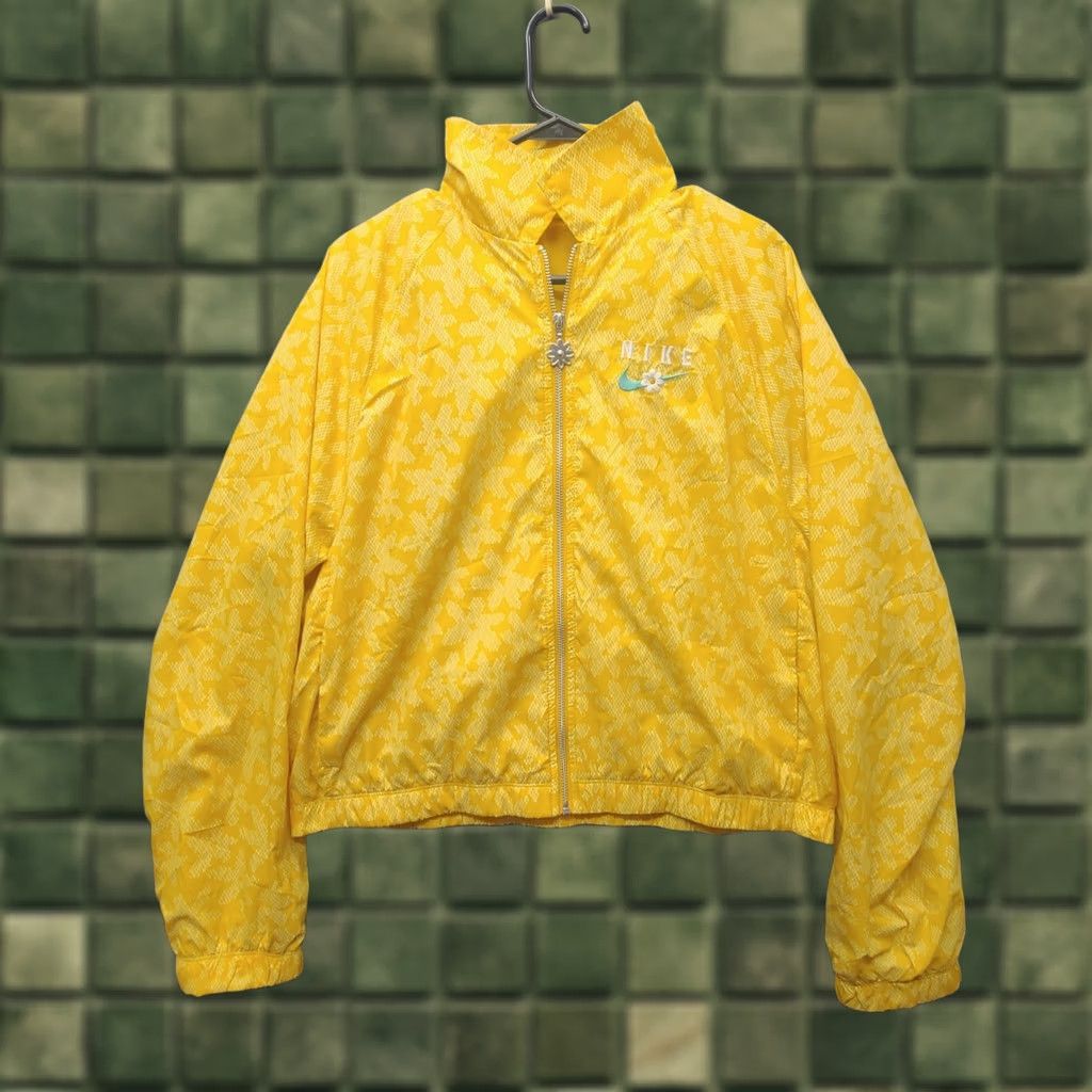 Nike Nike Jacket Womens M Sportswear Daisy Floral Pattern Full Zip Cropped Woven Size M / US 6-8 / IT 42-44 - 1 Thumbnail