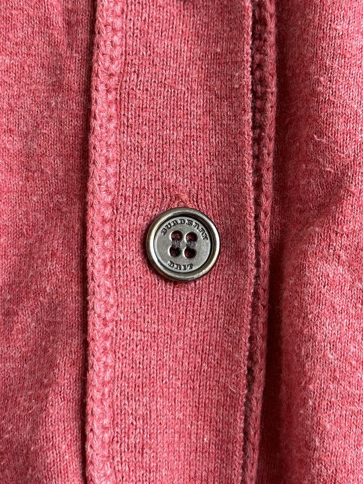 Burberry Burberry Brit Nova Check Neck Red Cardigan Long Sleeve Small Size S / US 4 / IT 40 - 7 Thumbnail