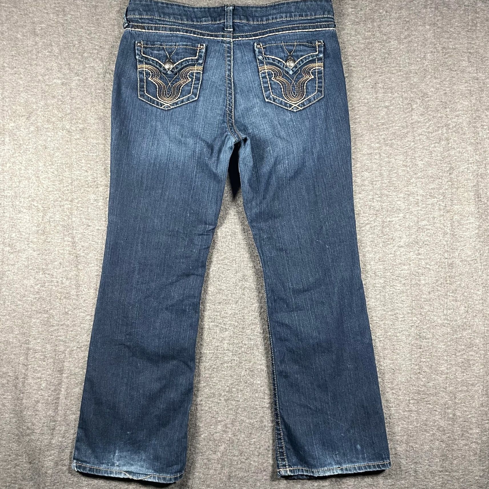 Ariat Ariat Ruby Jeans Womens 33S Medium Wash Bootcut Western Thick Stitch Cowgirl Size 24" / US 00 / IT 34 - 3 Thumbnail