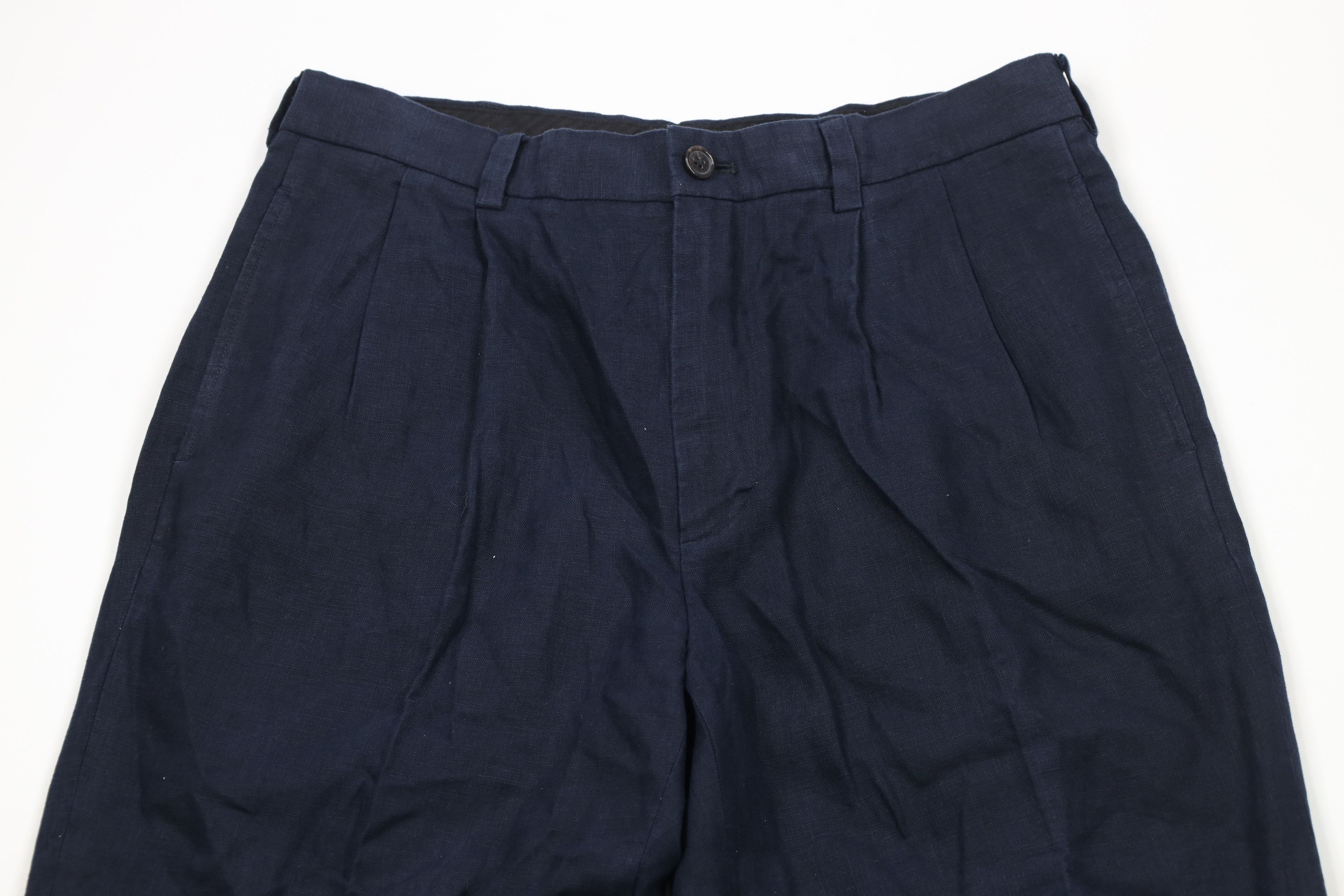 Brooks Brothers × Vintage Vintage Brooks Brothers Cuffed Wide Leg Chino Pants Linen Size US 34 / EU 50 - 2 Thumbnail