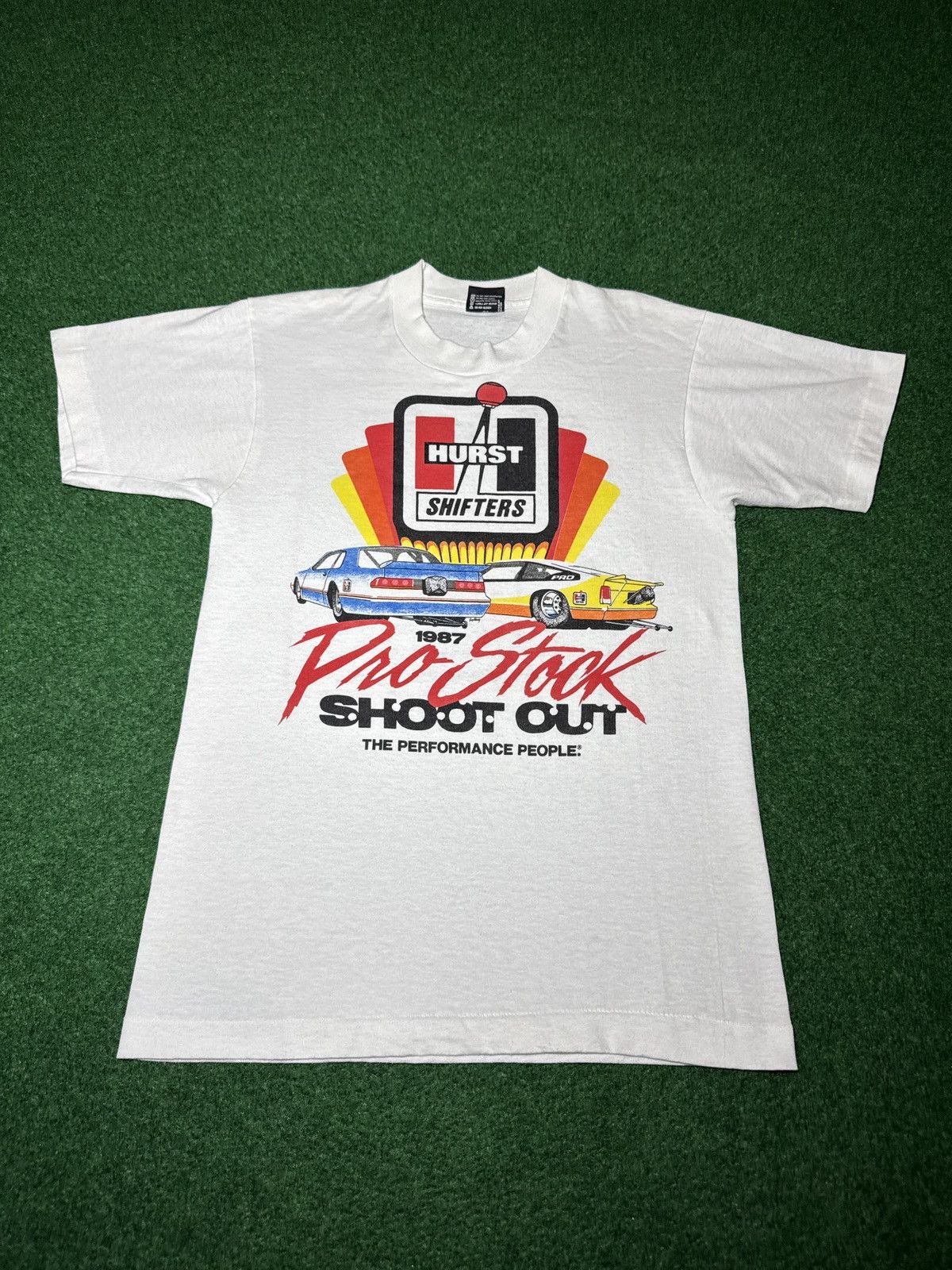 Vintage Hurst Shifters Pro Stock Shoot Out Drag Racing 80s T Shirt Size US S / EU 44-46 / 1 - 1 Thumbnail