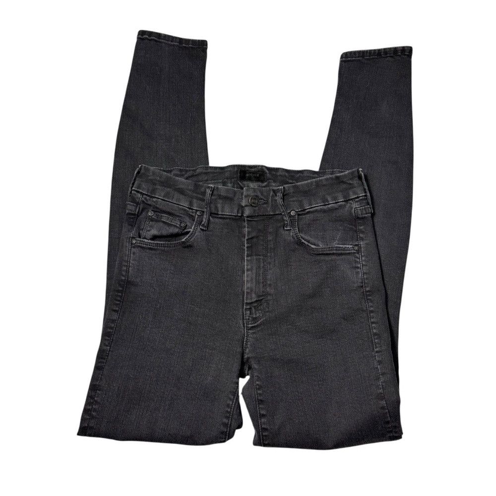MOTHER MOTHER The Looker Skinny Black Not Guilty Jeans Size 27 Size 27" / US 4 / IT 40 - 4 Thumbnail