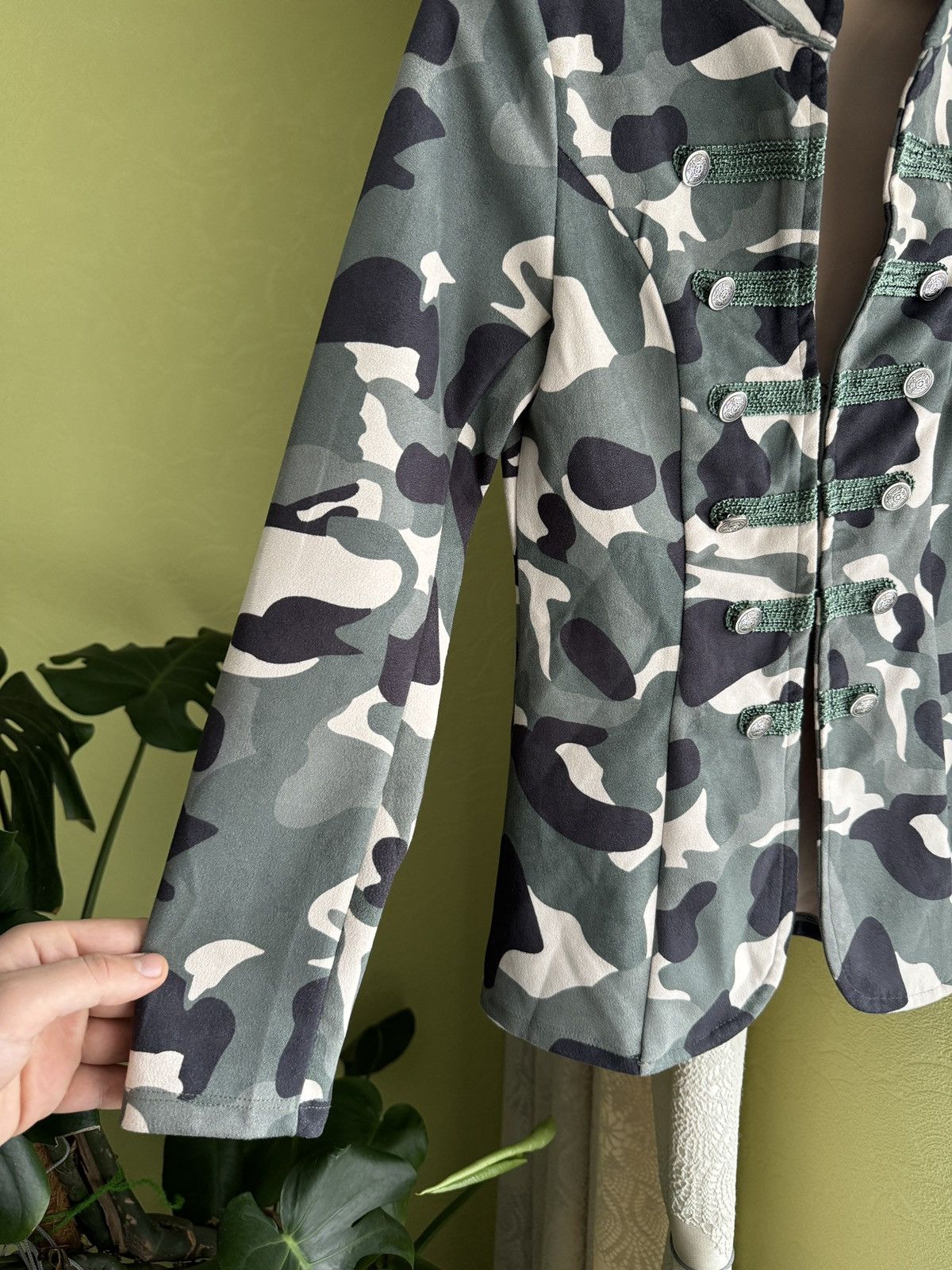 Japanese Brand Vintage Military Napoleon Jacket Camo PPFM Balmain Style Y2k Size S / US 4 / IT 40 - 4 Thumbnail