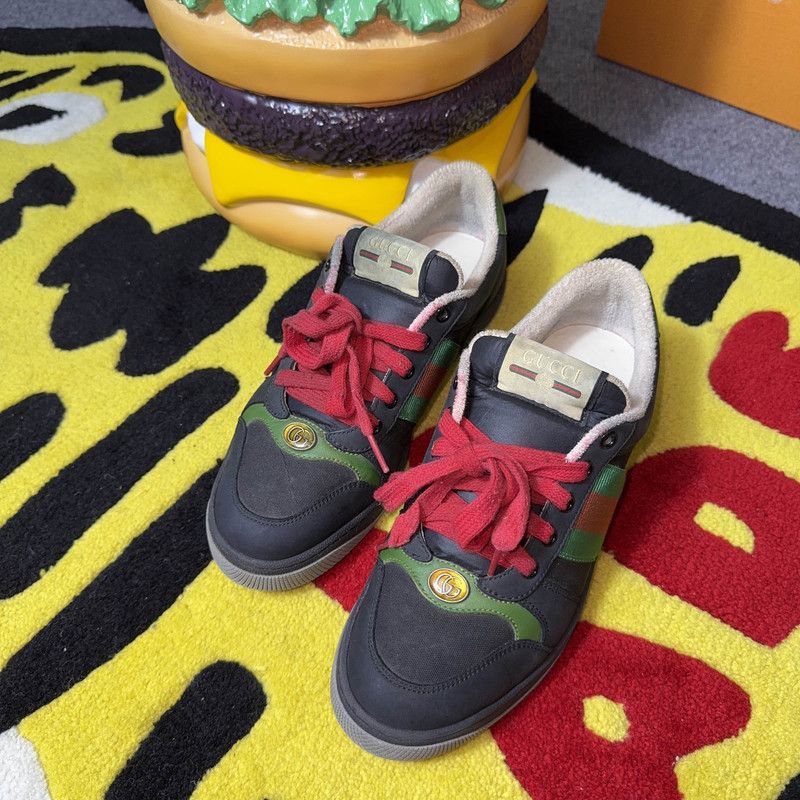 Gucci Gucci Screener GG Enamel Suede Sneakers for Men 0079 Size US 8.5 / EU 41-42 - 1 Thumbnail