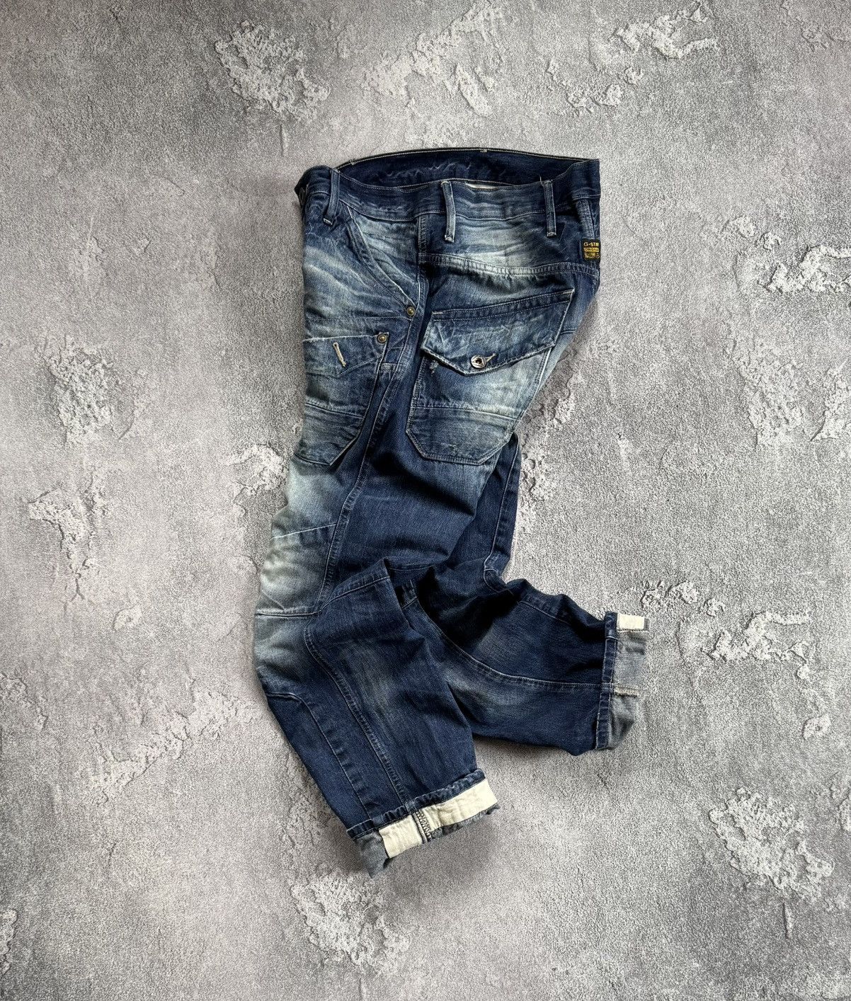 G star raw 30/30 skiff cargo 3D tapered denim pant trouser