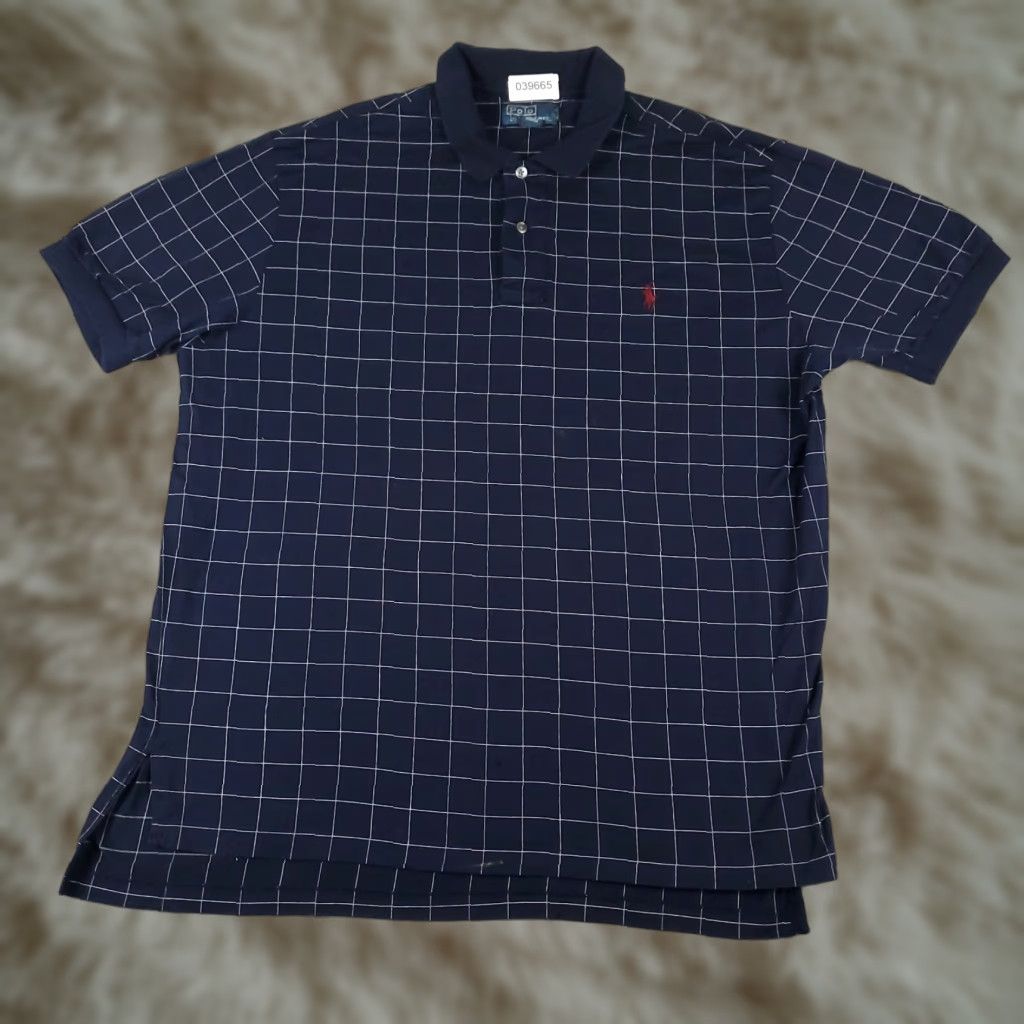 Ralph Lauren Ralph Lauren Polo Shirt Mens XL Blue Check Casual Short Sleeve Size US XL / EU 56 / 4 - 1 Thumbnail
