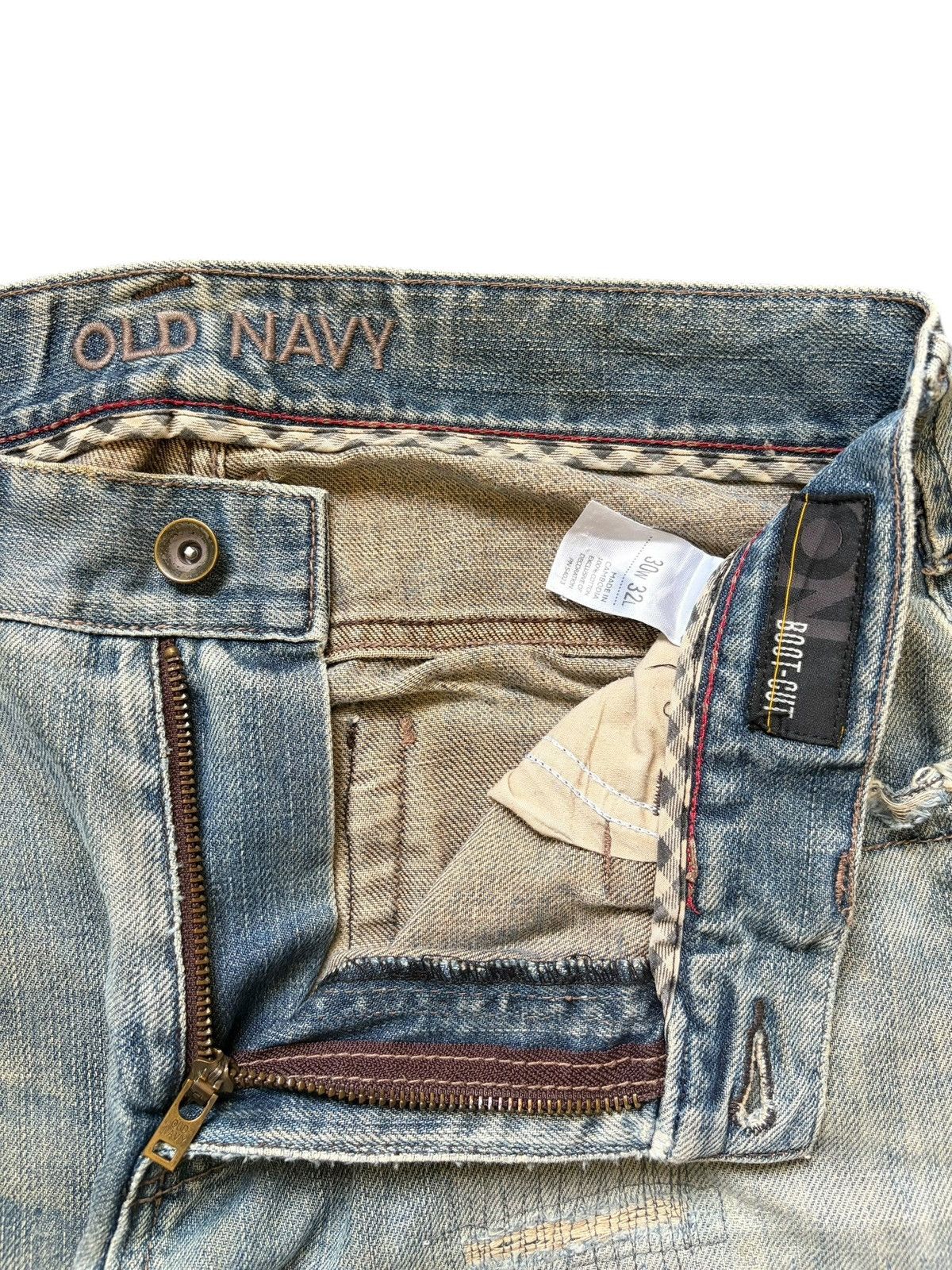 Old Navy Vintage Old Navy Distressed Patchwork Flare Jeans Size US 30 / EU 46 - 5 Thumbnail