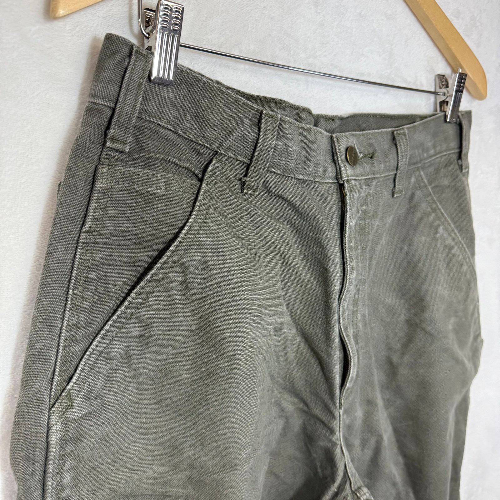 Carhartt Carhartt 32X30 Loose Fit Green Pants Streetwear Distressed Size US 32 / EU 48 - 2 Thumbnail