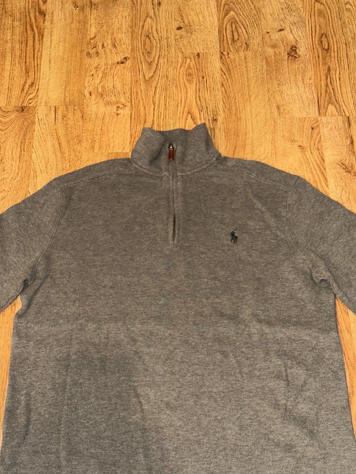 Polo Ralph Lauren Polo Ralph Lauren 1/4 Zip Mock Neck Knit Sweater Grey Size US M / EU 48-50 / 2 - 2 Thumbnail