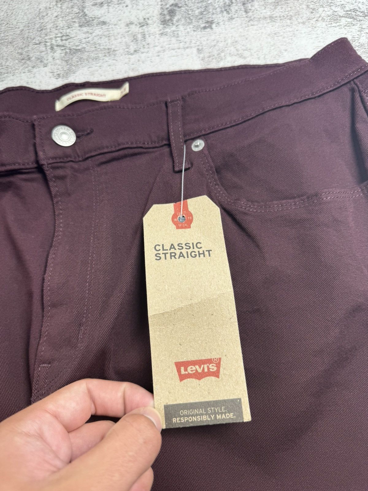 Levi's Levi’s NEW Classic Straight Men’s Cherry W34 L30 Cotton Mid Rise Pants Trousers Size US 34 / EU 50 - 17 Thumbnail