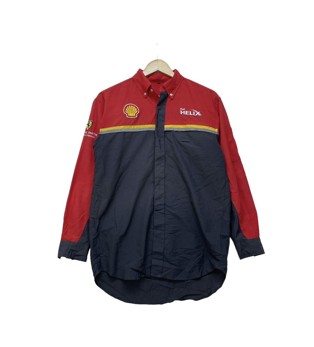 Ferrari × Formula 1 Vintage Ferrari X Shell Worker Shirt Button Up Long Sleeve Size US M / EU 48-50 / 2 - 1 Thumbnail