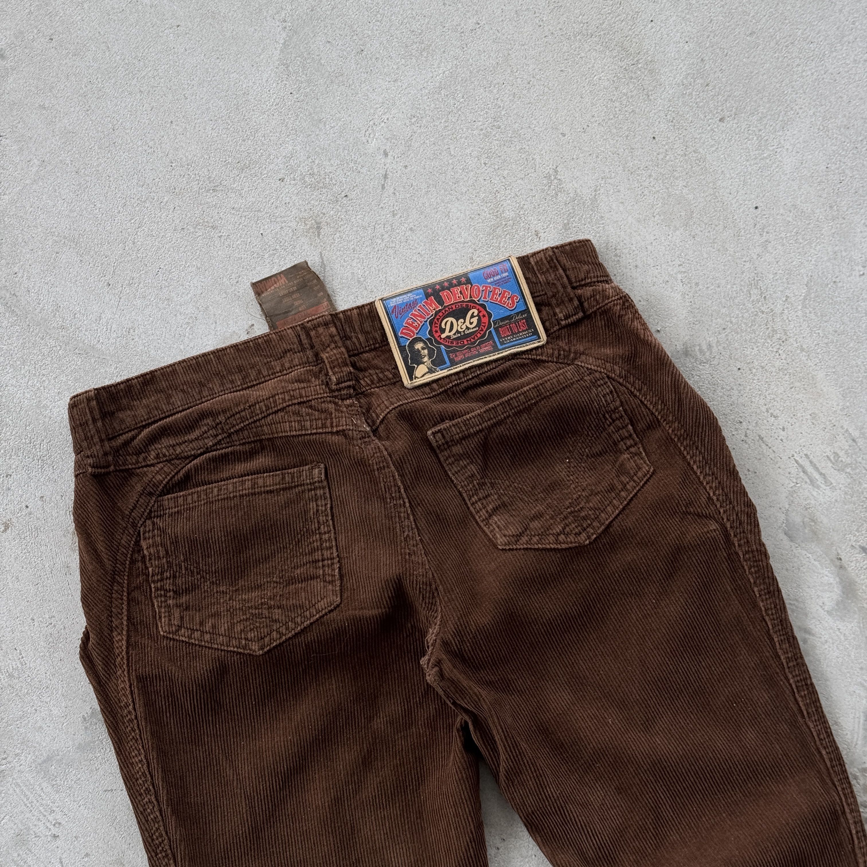 Dolce & Gabbana Vintage Dolce & Gabbana Corduroy Archive Wonder Pants Size 26" / US 2 / IT 38 - 3 Thumbnail