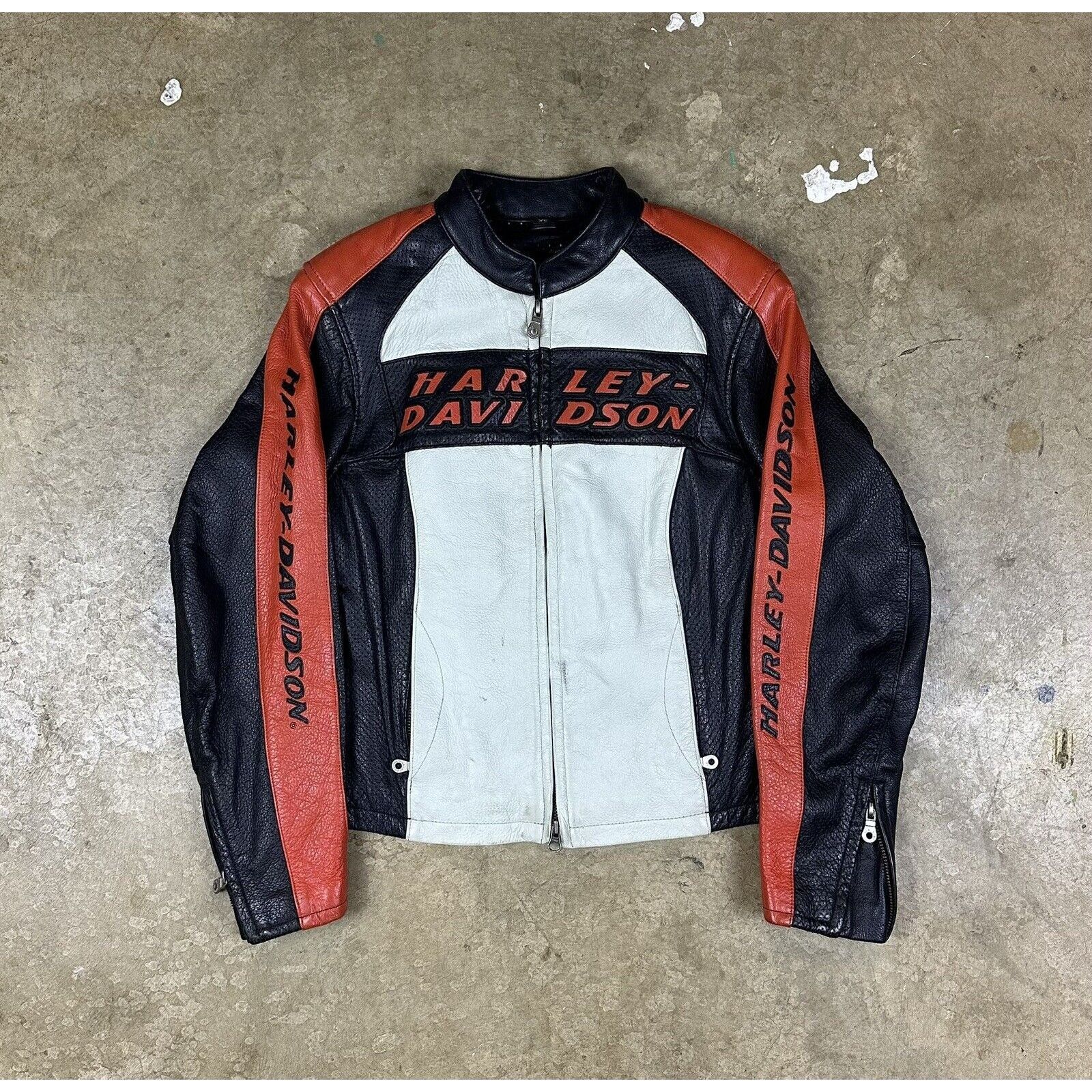 Harley Davidson × Vintage Vintage Harley Davidson H-D Leather Jacket Size XS / US 0-2 / IT 36-38 - 1 Thumbnail