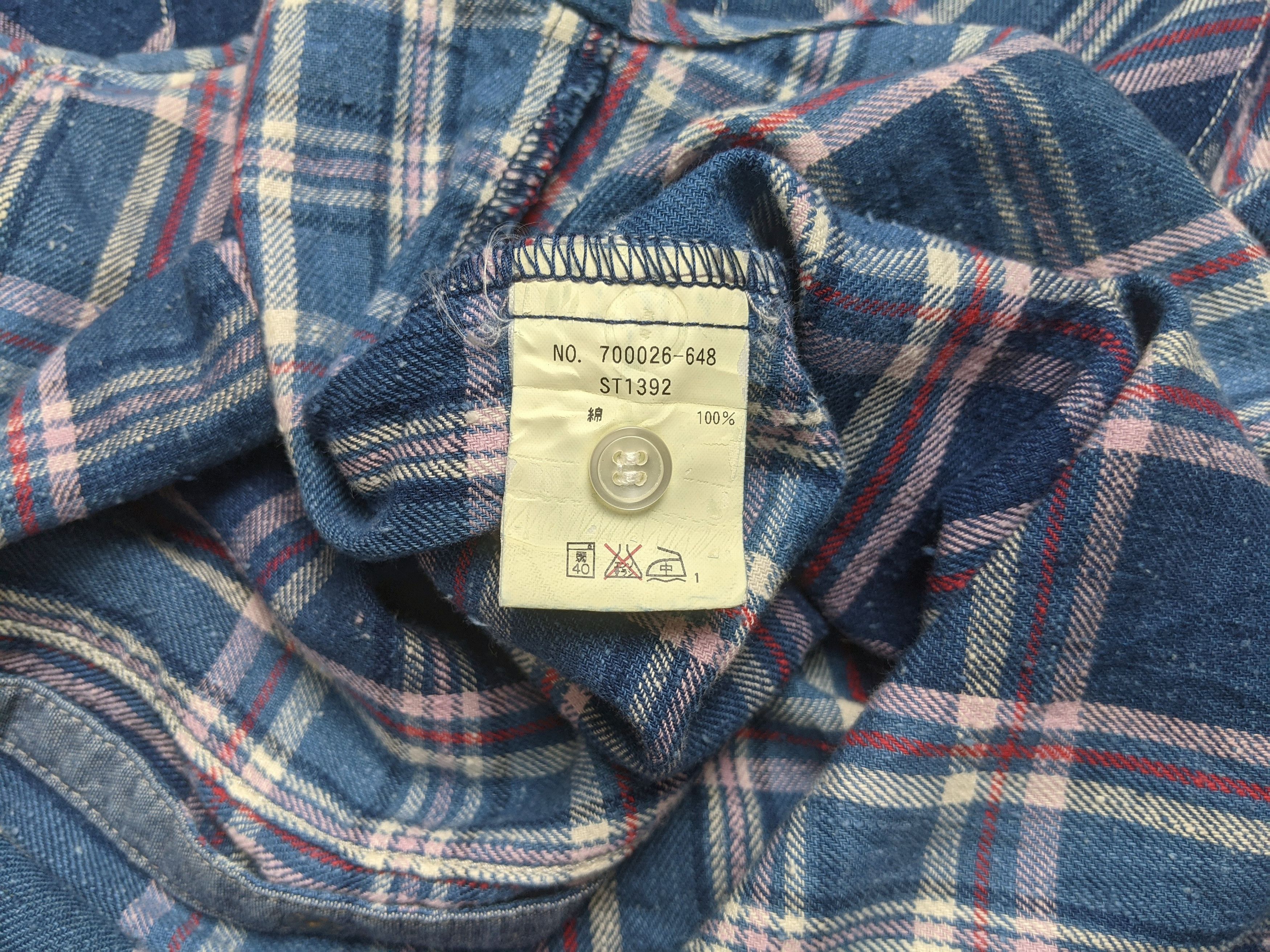 Blue Blue Japan Vintage Blue Blue Japan Indigo Dyed Western Flannel Shirt Size US L / EU 52-54 / 3 - 3 Thumbnail
