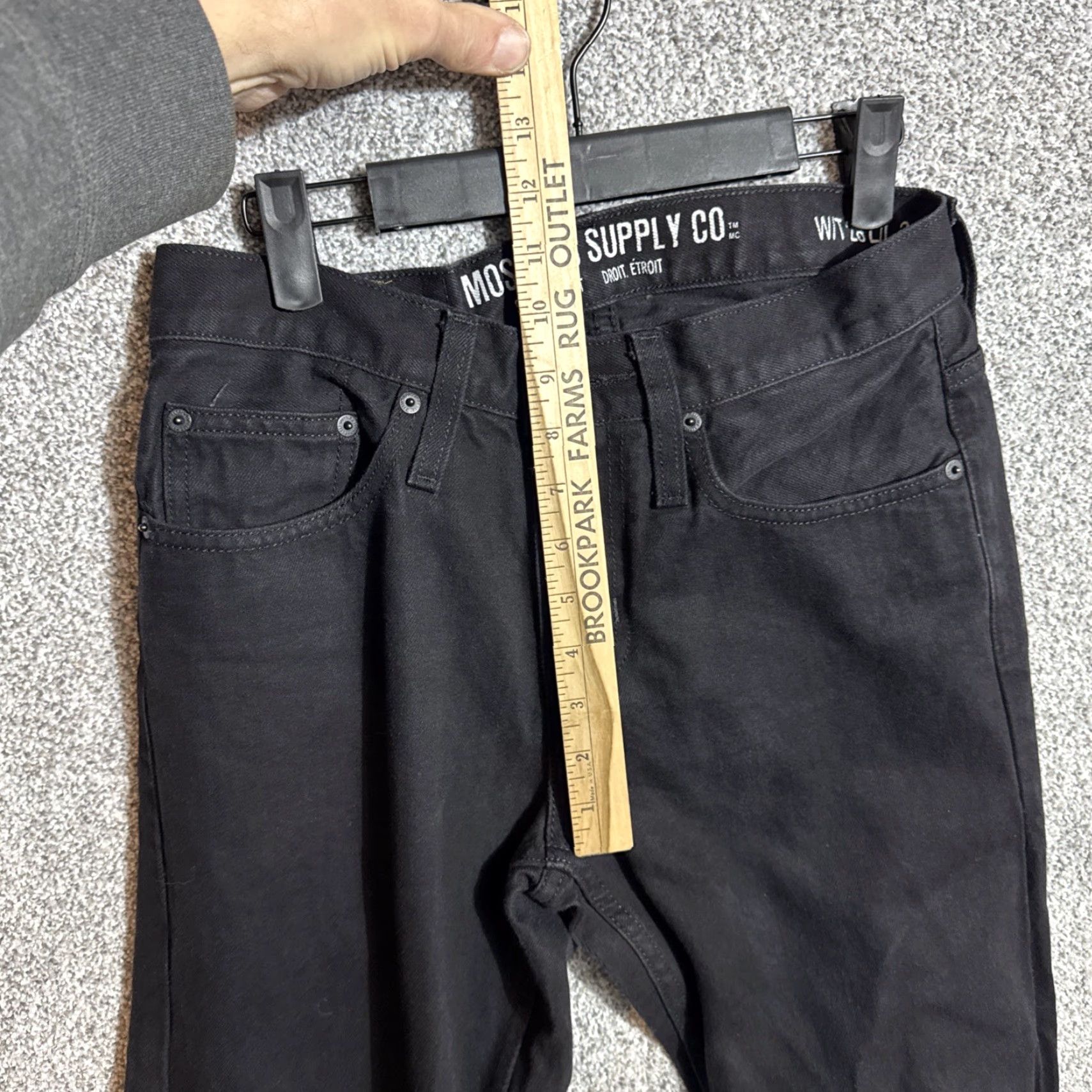 Mossimo Mossimo Slim Straight Jeans Men 28x30 Denim 5-Pocket Black Cotton Streetwear Grunge Edgy Y2K Vintage Style Mens Size US 28 / EU 44 - 5 Thumbnail