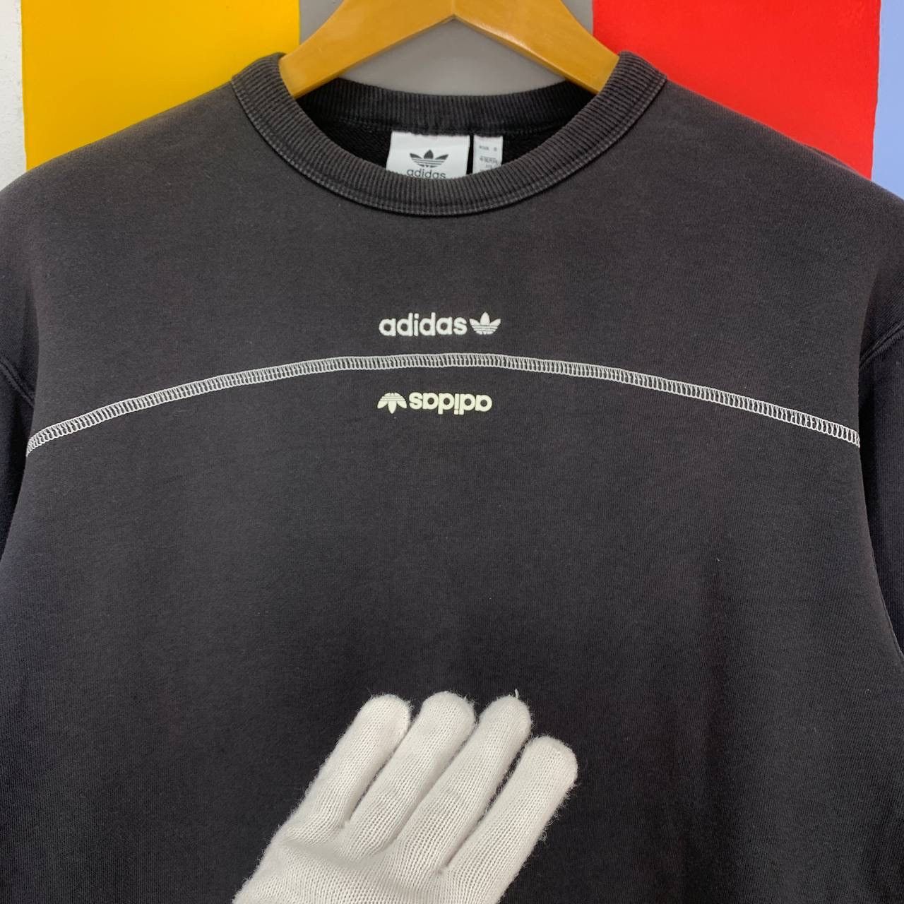 Adidas ADIDAS TRIFOIL Crew Neck Sweatshirt #2309-01 Size US S / EU 44-46 / 1 - 2 Thumbnail
