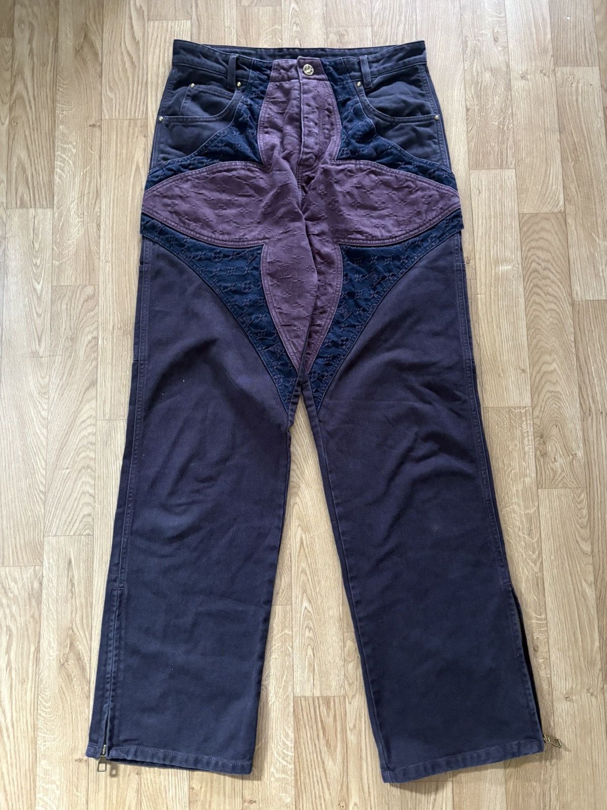 Louis Vuitton Louis Vuitton Monogram Flower Cotton Denim Pants Size US 31 - 1 Thumbnail