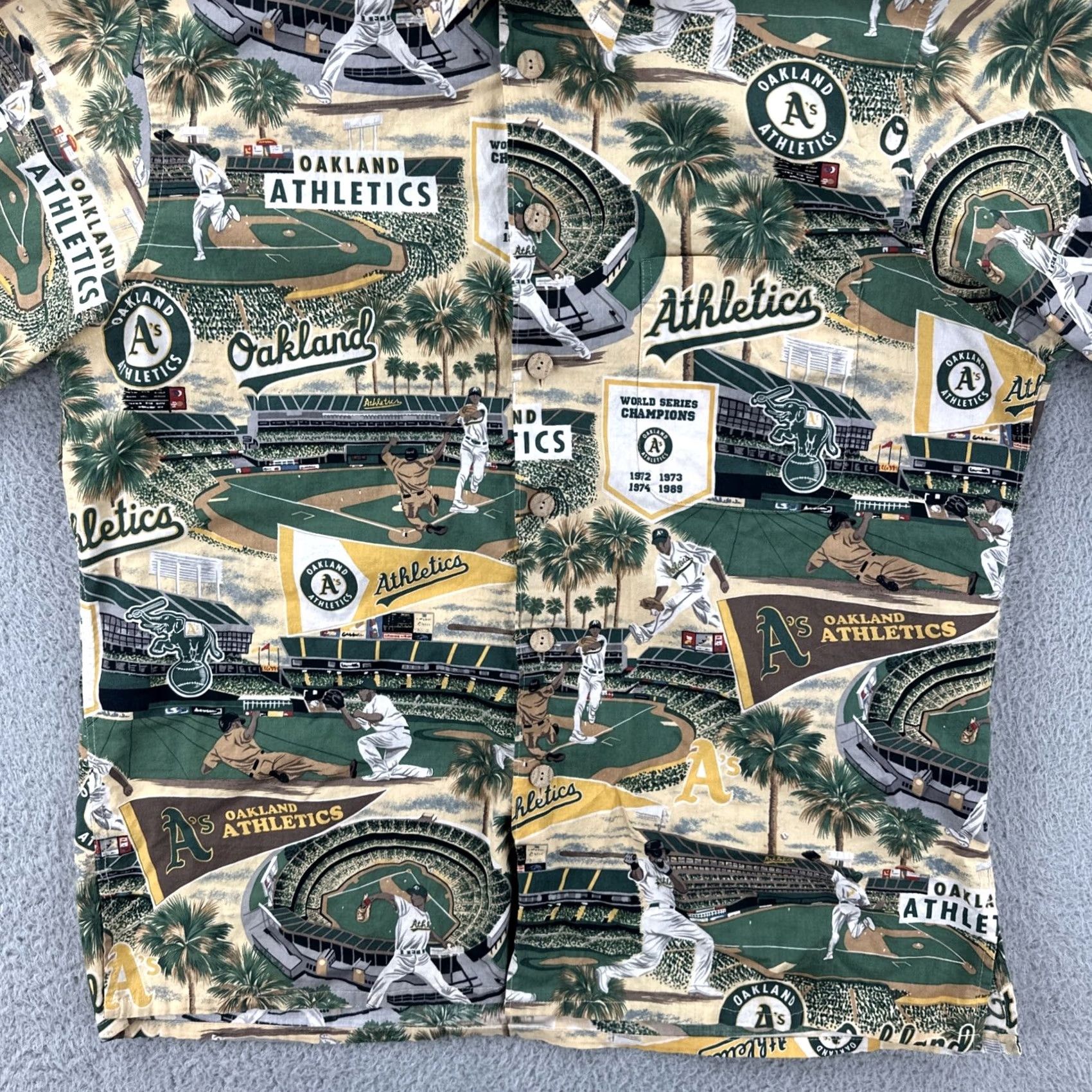 Reyn Spooner Reyn Spooner Men’s Large MLB Baseball Oakland Athletics Cotton Button-Up Shirt Size US L / EU 52-54 / 3 - 4 Thumbnail