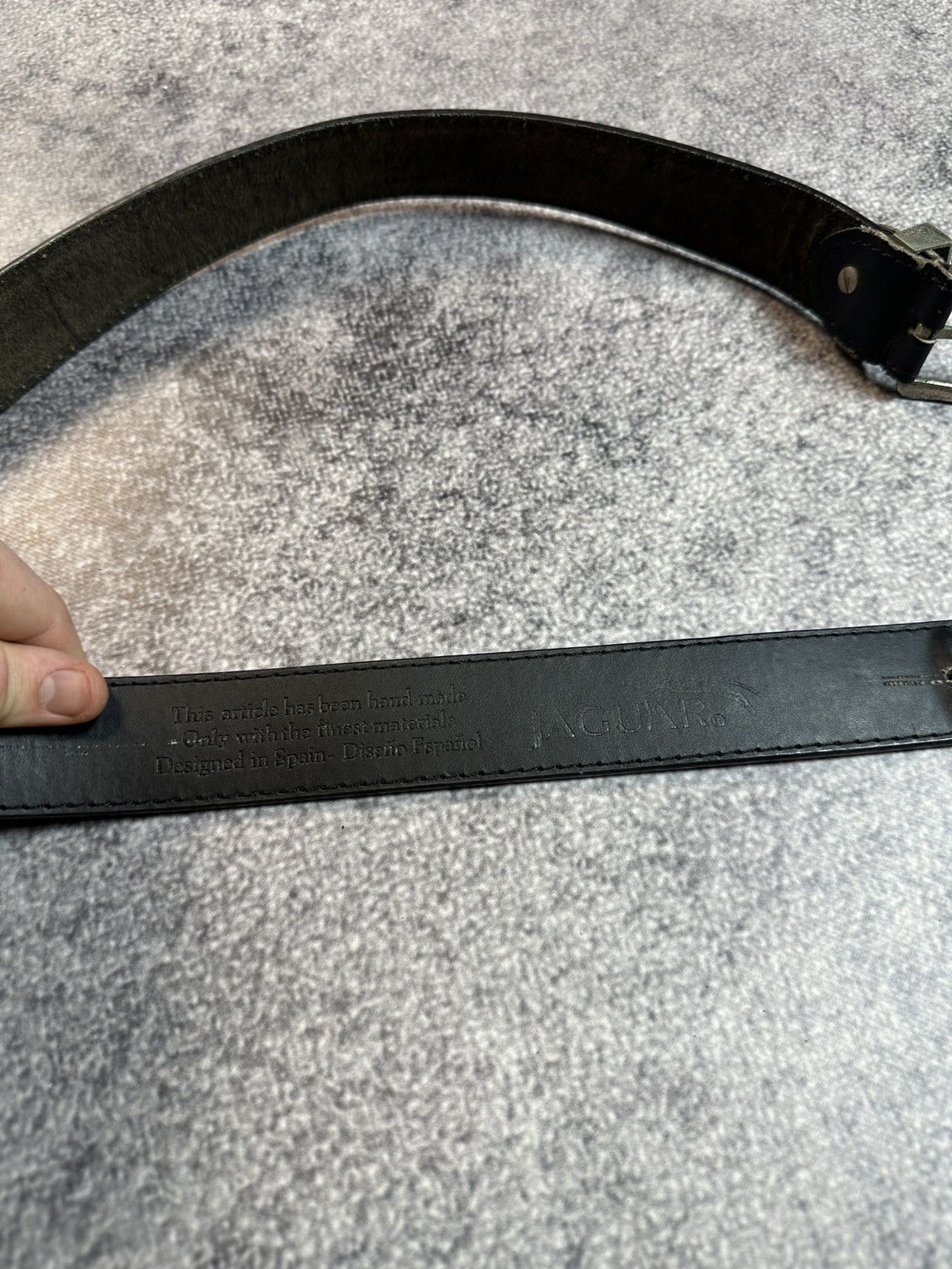 Leather Y2K Vintage Jaguar Leather Belts Streetwear Rare Avant Garde Size ONE SIZE - 3 Thumbnail
