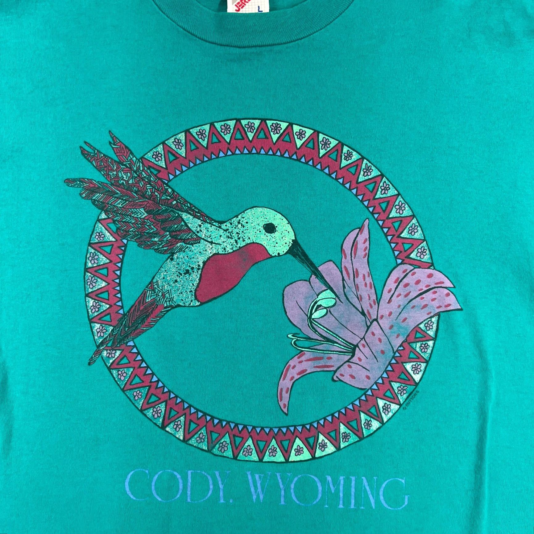 Vintage VINTAGE M & M Hummingbird Shirt Large Blue Animal Print USA Y2K 90s Mens Size US L / EU 52-54 / 3 - 2 Thumbnail