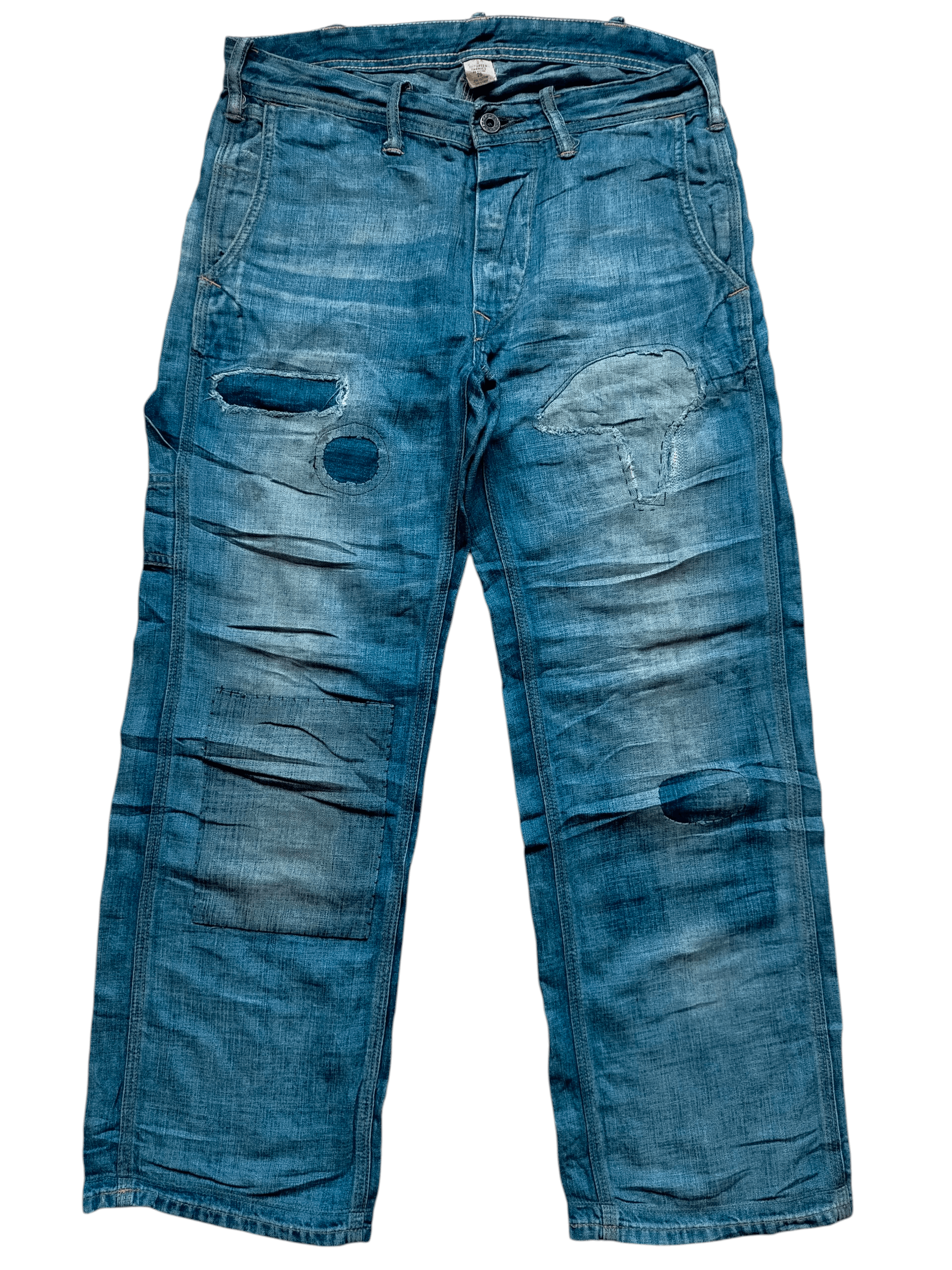 RRL Ralph Lauren ⚡Double RL Patchwork Carpenter Jeans Size US 31 - 1 Thumbnail