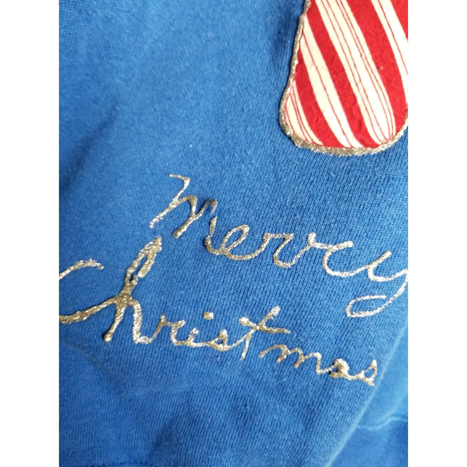 Hanes VINTAGE Hanes Her Way Christmas Puff Paint Hang In Sweatshirt Womens L Blue Mouse Cat Ugly Sweater Holiday Size L / US 10 / IT 46 - 3 Thumbnail