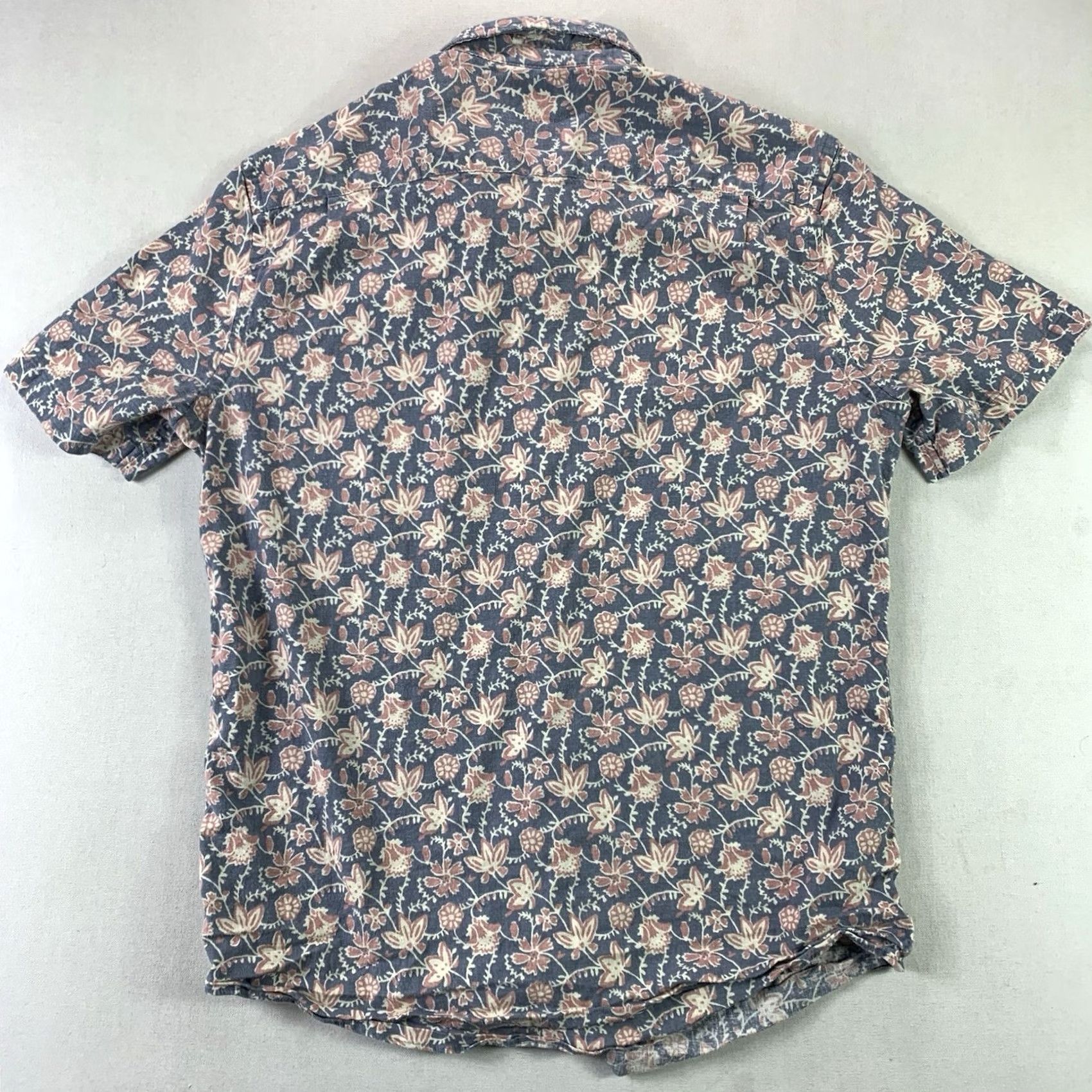 Faherty Faherty Shirt Mens Medium Blue Pink Floral Hawaiian Short Sleeve Button Up Size US M / EU 48-50 / 2 - 5 Thumbnail