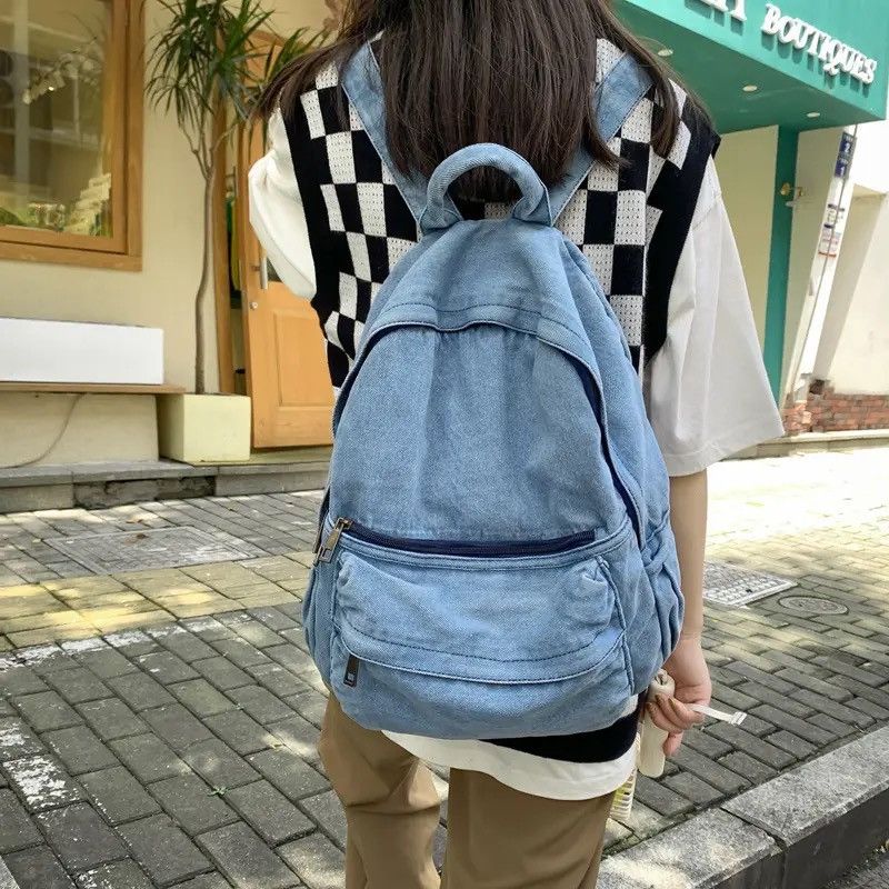 Other Fashion denim backpack streetwear japanese brand y2k Size ONE SIZE - 2 Thumbnail