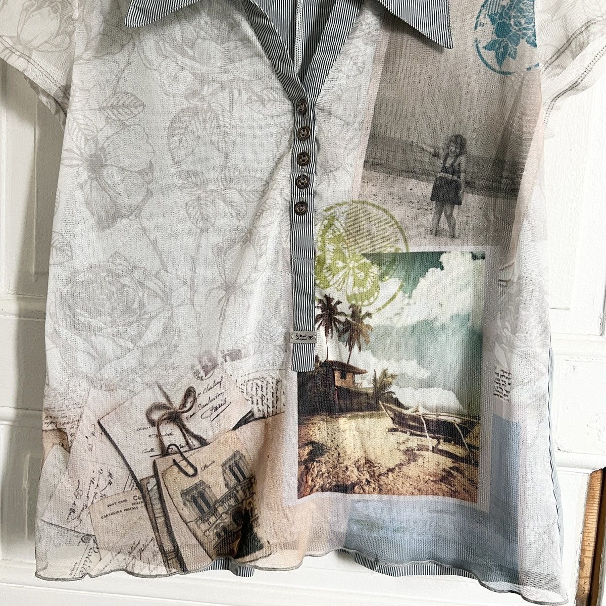 riders jacket / VERSACE LUTENSvintage-00s y2k diesel blouse