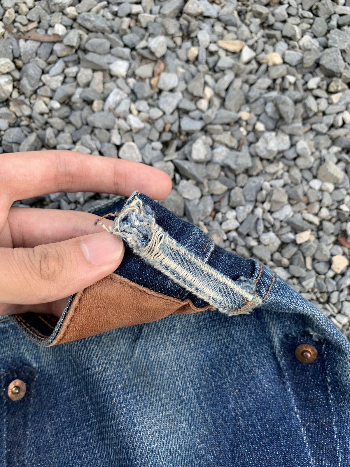 Kapital VTG PIG HIP STORE SELVEDGE RUSTY JAPANESE DISTRESSED DENIM Size US 30 / EU 46 - 23 Thumbnail
