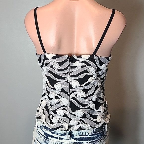 Frank Lyman Frank Lyman Art To Wear Womens 10 Avant Garde Y2K Top Floral Size L / US 10 / IT 46 - 6 Thumbnail