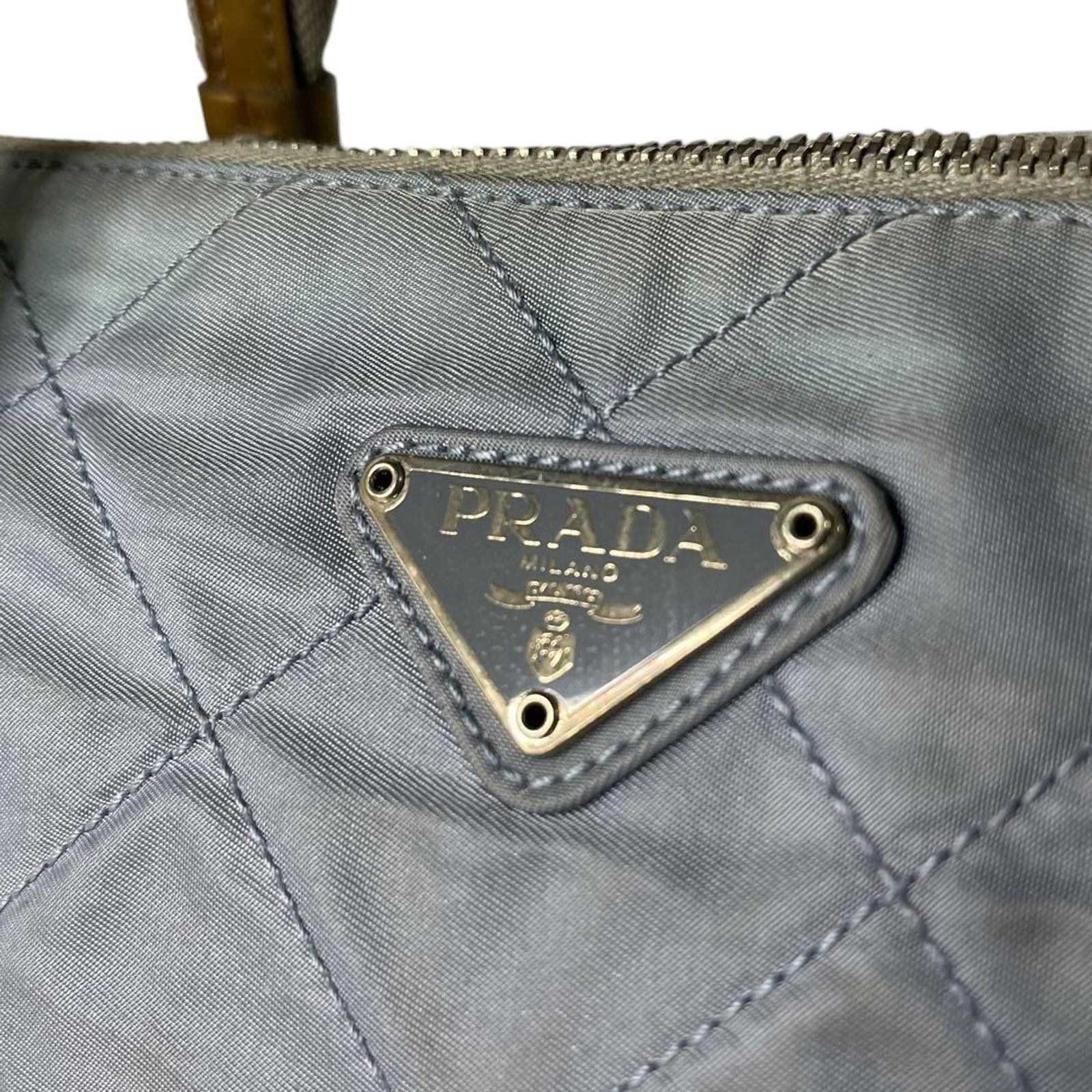 Prada Prada - Quilted Nylon Handbag Gold Accents Size ONE SIZE - 3 Thumbnail
