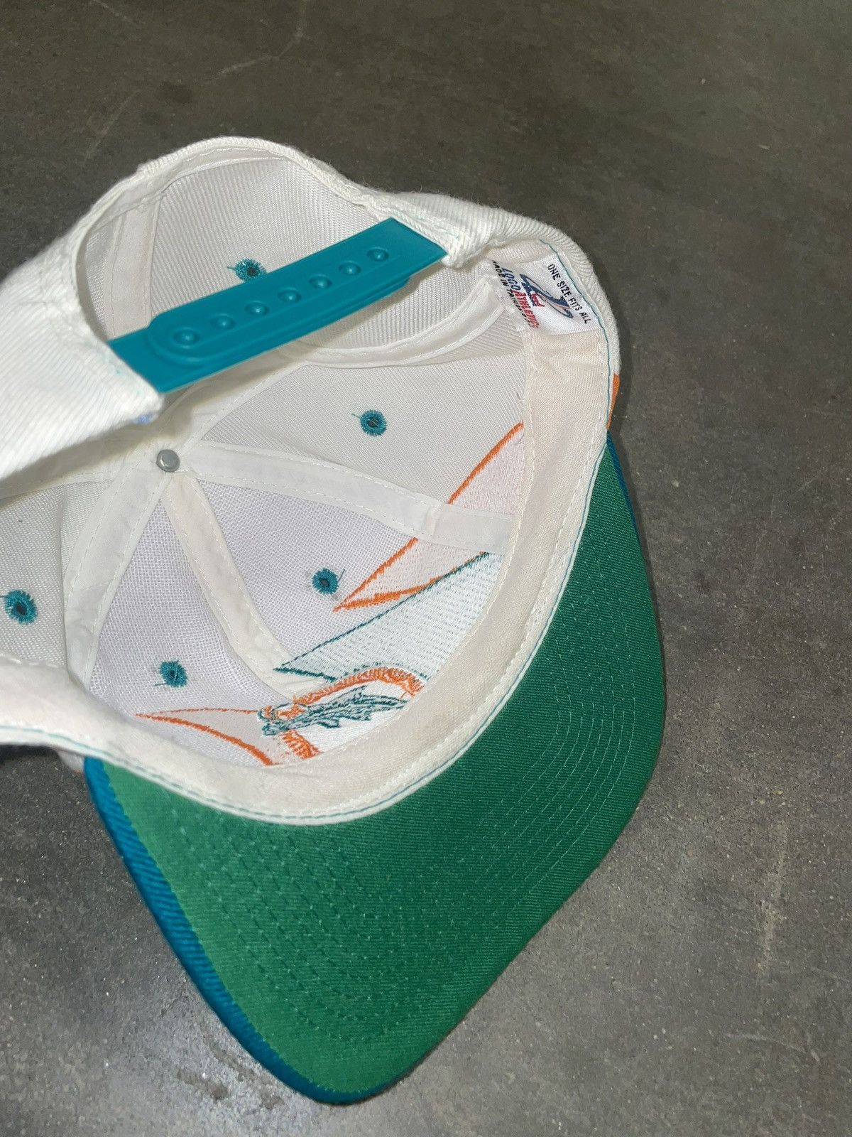 NFL MIAMI DOLPHINS DOUBLE SHARK TOOTH NFL ONE SIZE FITS ALL HAT Size ONE SIZE - 2 Thumbnail