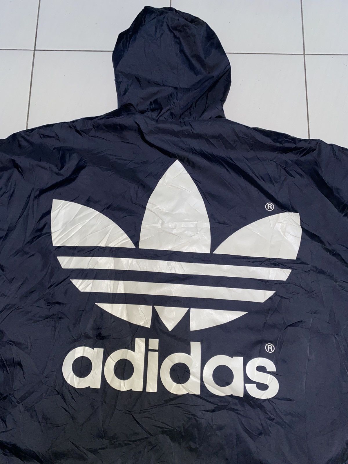 Adidas × Vintage 90s Adidas Big Logo Long Jacket Winter Size US XL / EU 56 / 4 - 5 Thumbnail