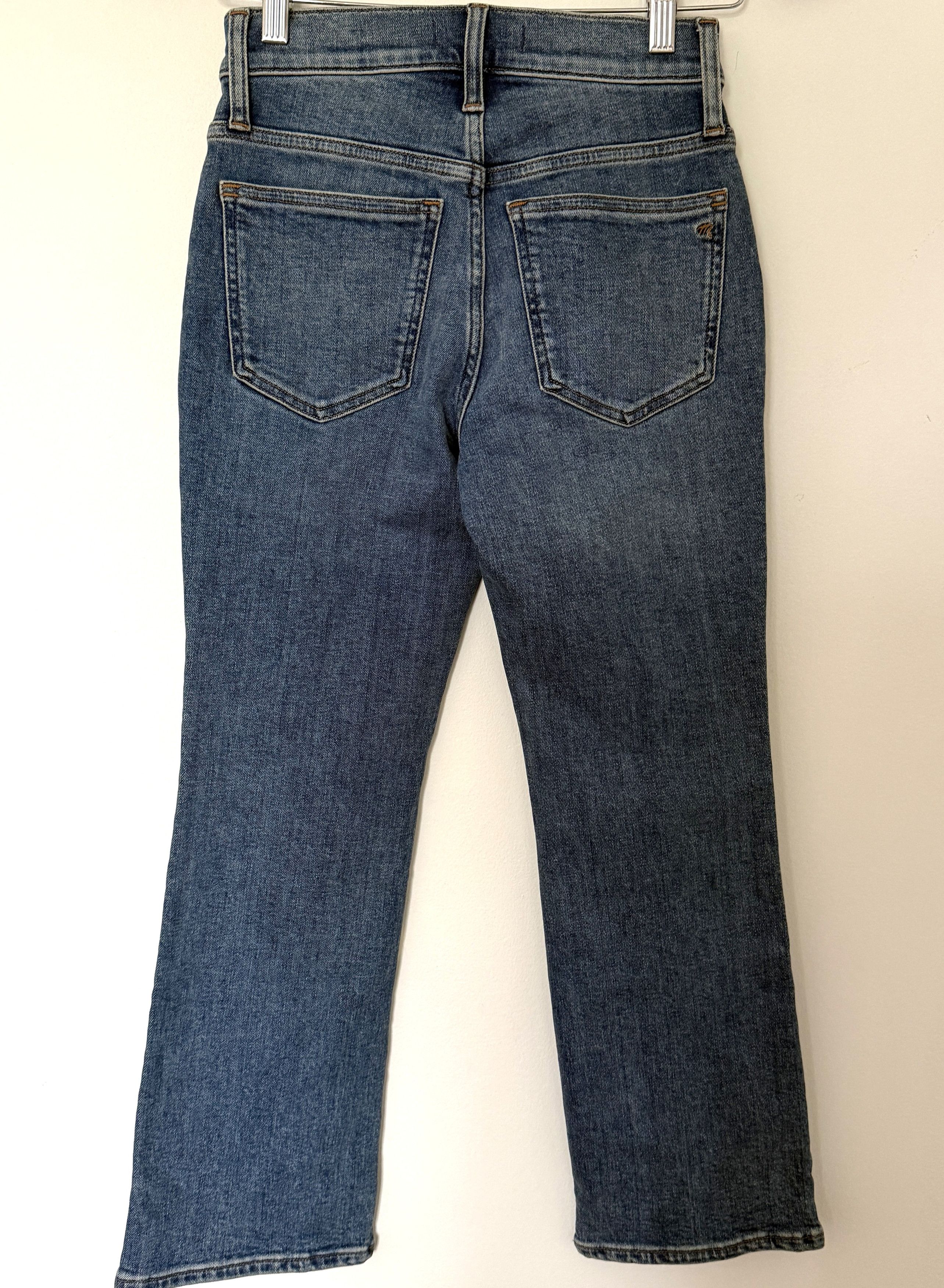 Madewell Madewell Kick Out Crop Jeans Oneida Mid Rise Flare Denim Size 24" / US 00 / IT 34 - 2 Thumbnail