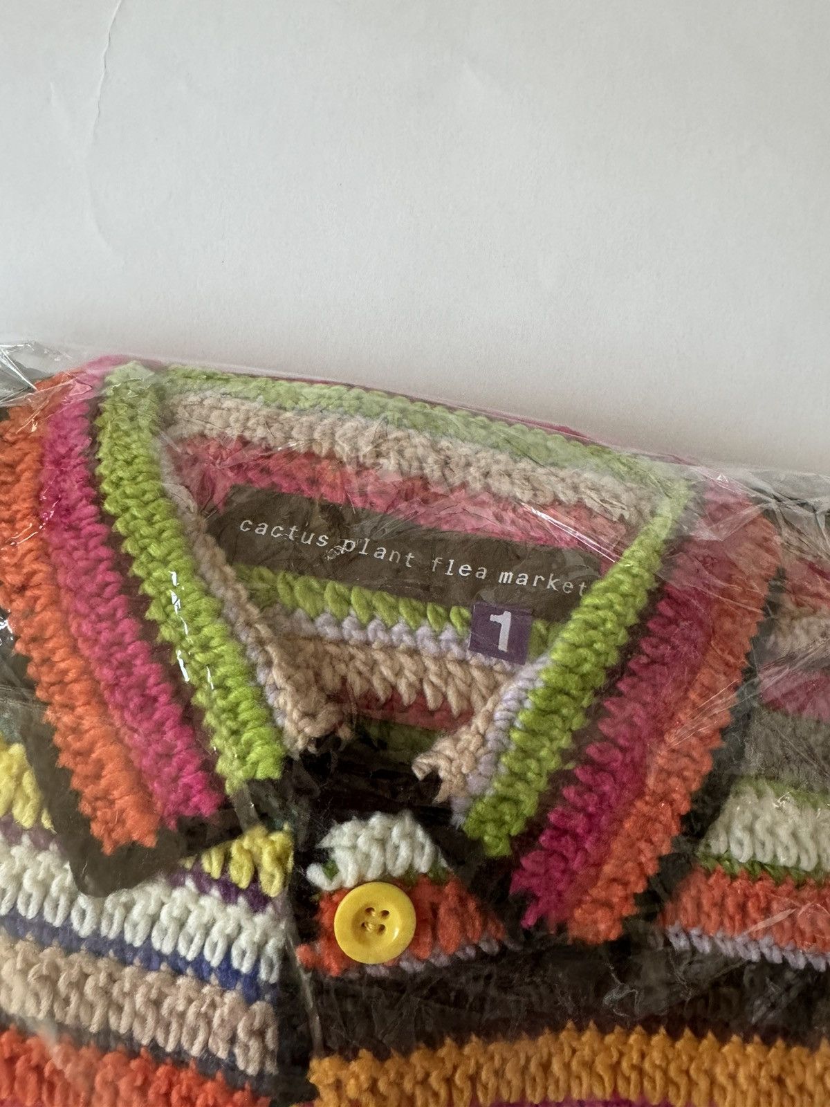 Cactus Plant Flea Market CPFM - CROCHET KNIT CARDIGAN - SIZE