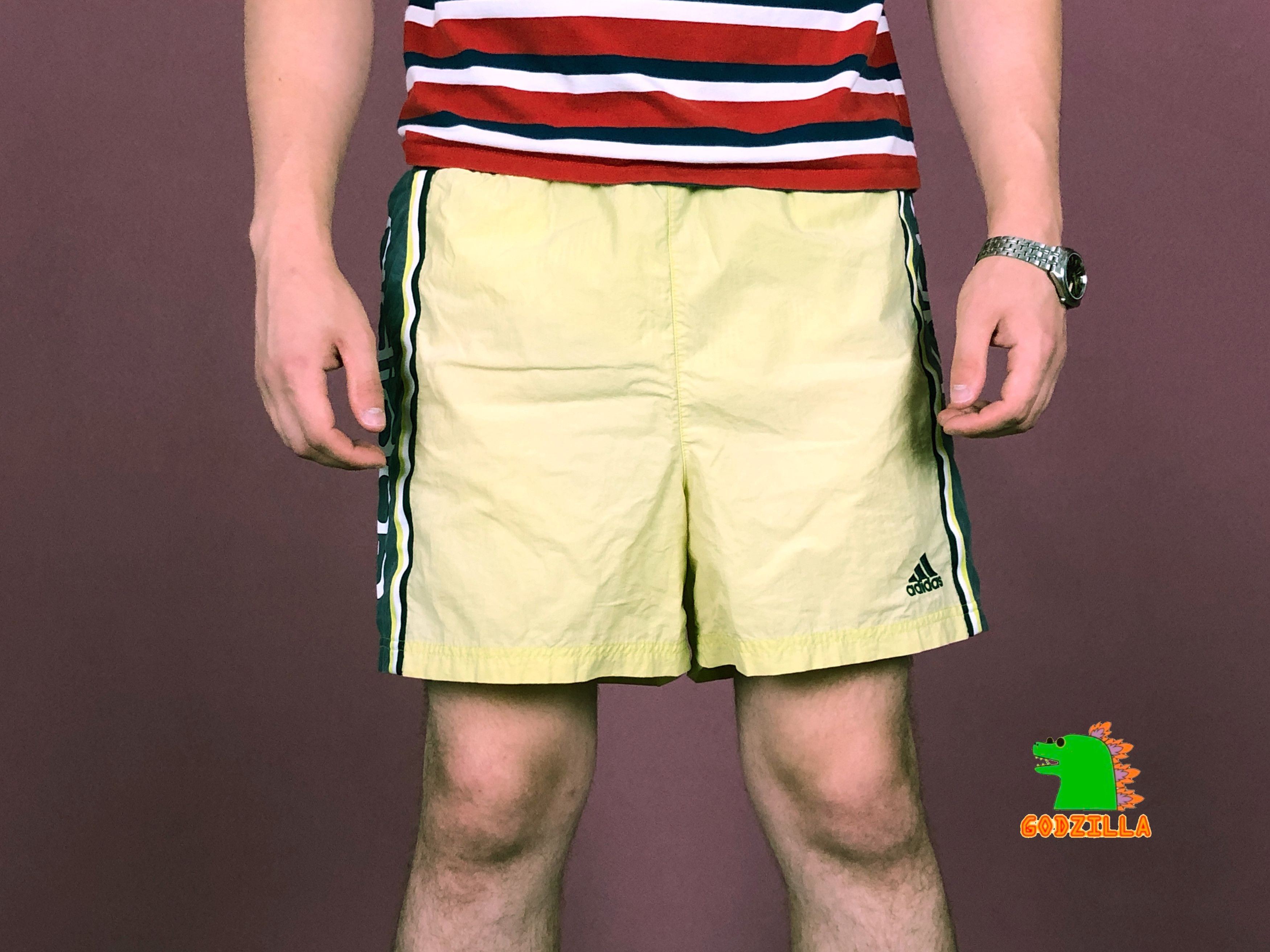 Adidas × Vintage 90s Adidas Vintage Men's Sport Shorts - Size L Size US 34 / EU 50 - 1 Thumbnail