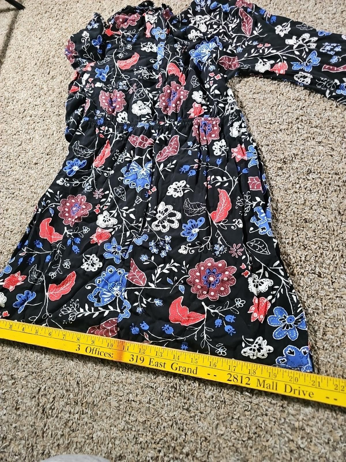 Old Navy Old Navy Tunic Shirt Dress Black Floral Lightweight Flowy M Size M / US 6-8 / IT 42-44 - 9 Thumbnail