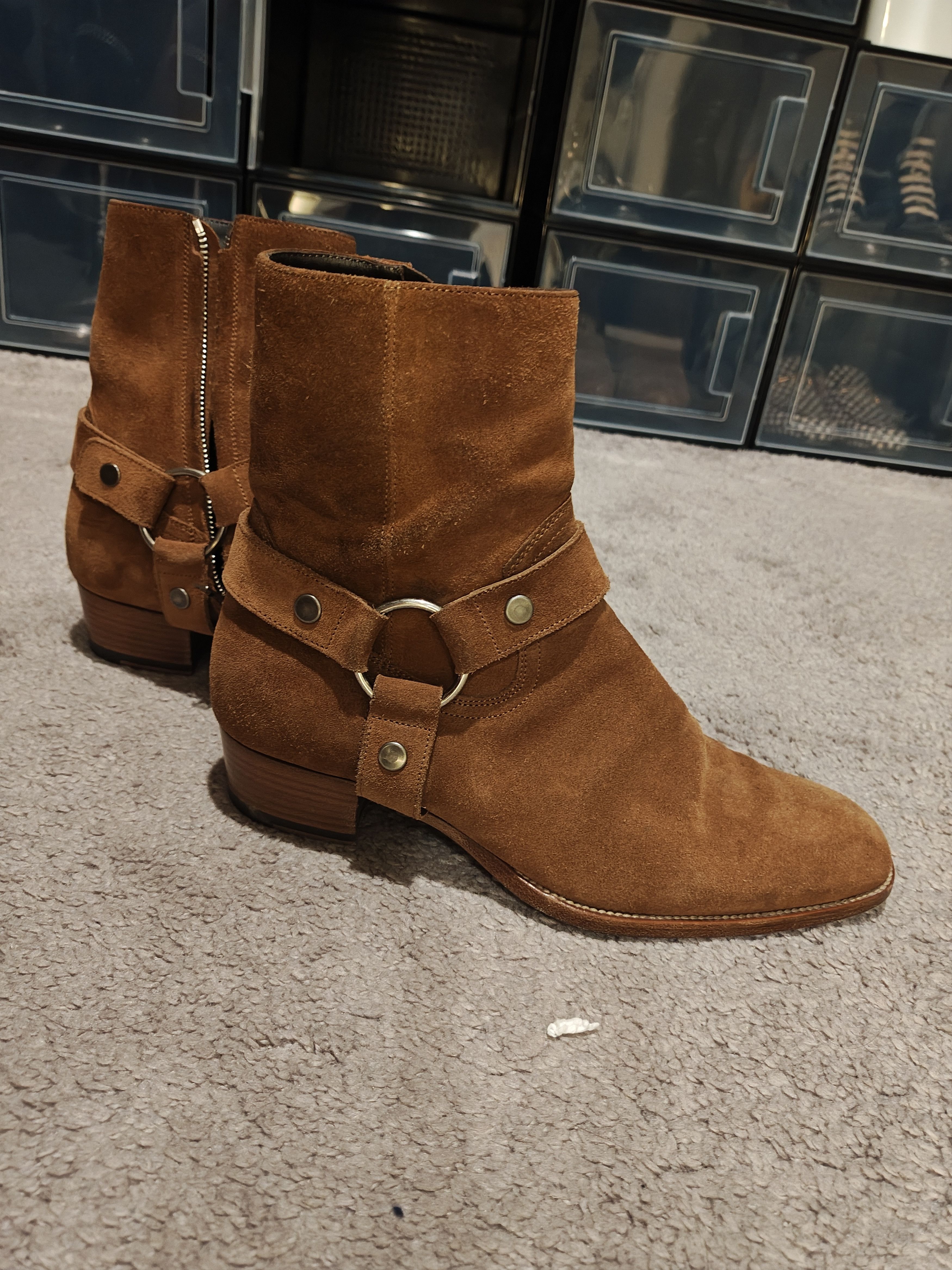Yves Saint Laurent Saint Laurent Paris, YSL Wyatt Harness Boots $600 OBO Size US 7 / EU 40 - 3 Thumbnail