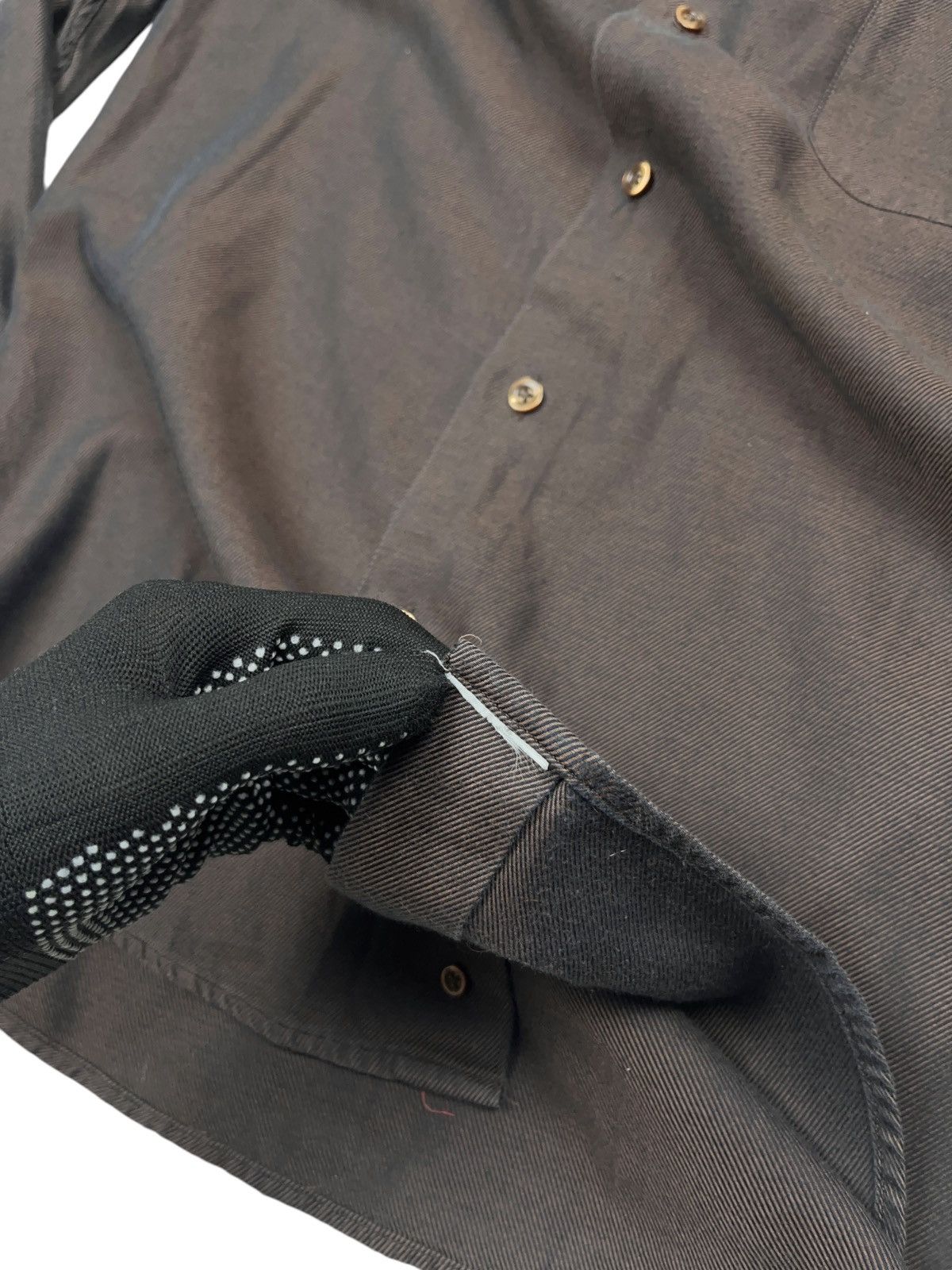 Kenzo × Vintage Vintage Kenzo Homme Bronze Single Pocket Button Up Shirt Size US XL / EU 56 / 4 - 7 Thumbnail