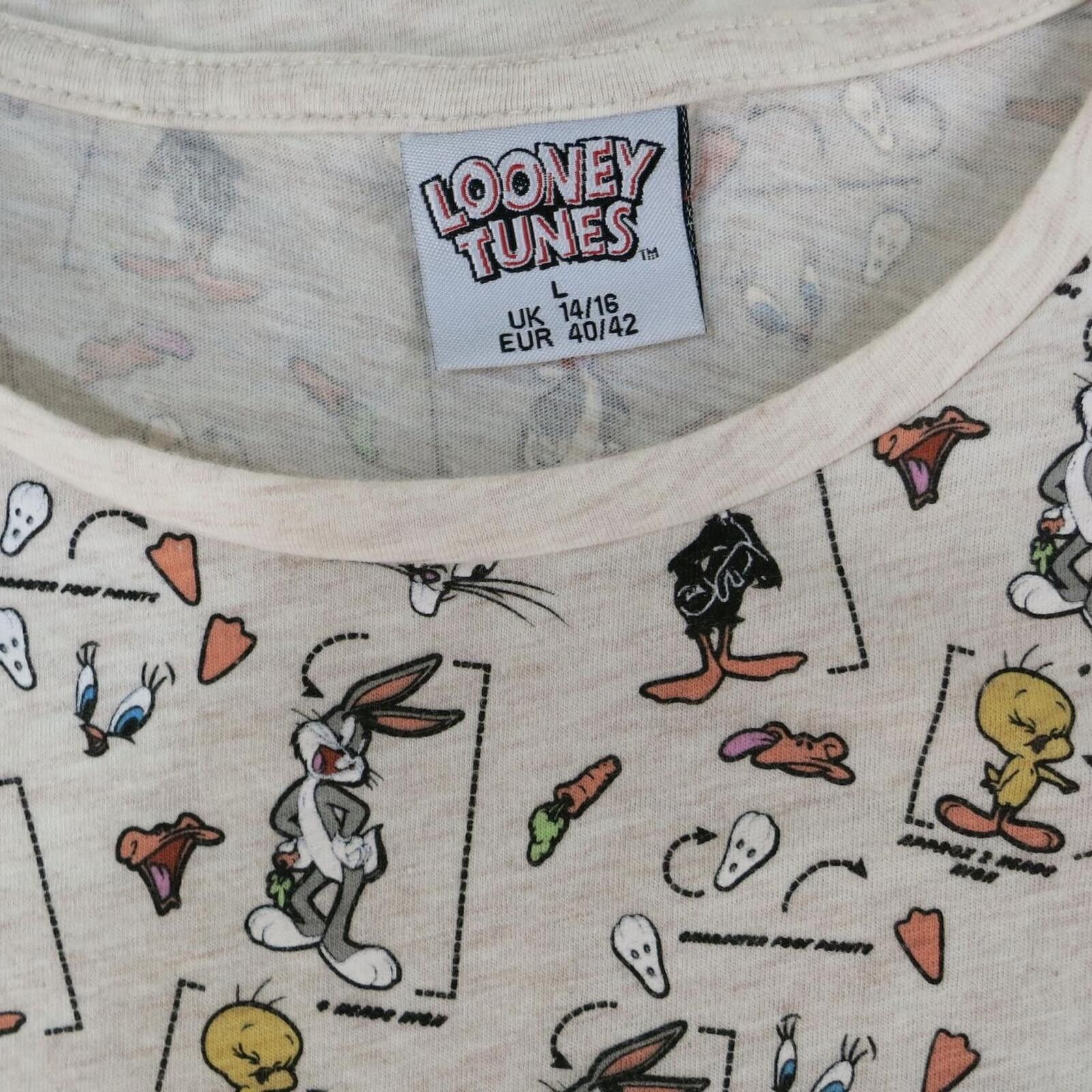 Other Looney Tunes All Over Print T-Shirt Women's Large Size L / US 10 / IT 46 - 2 Thumbnail