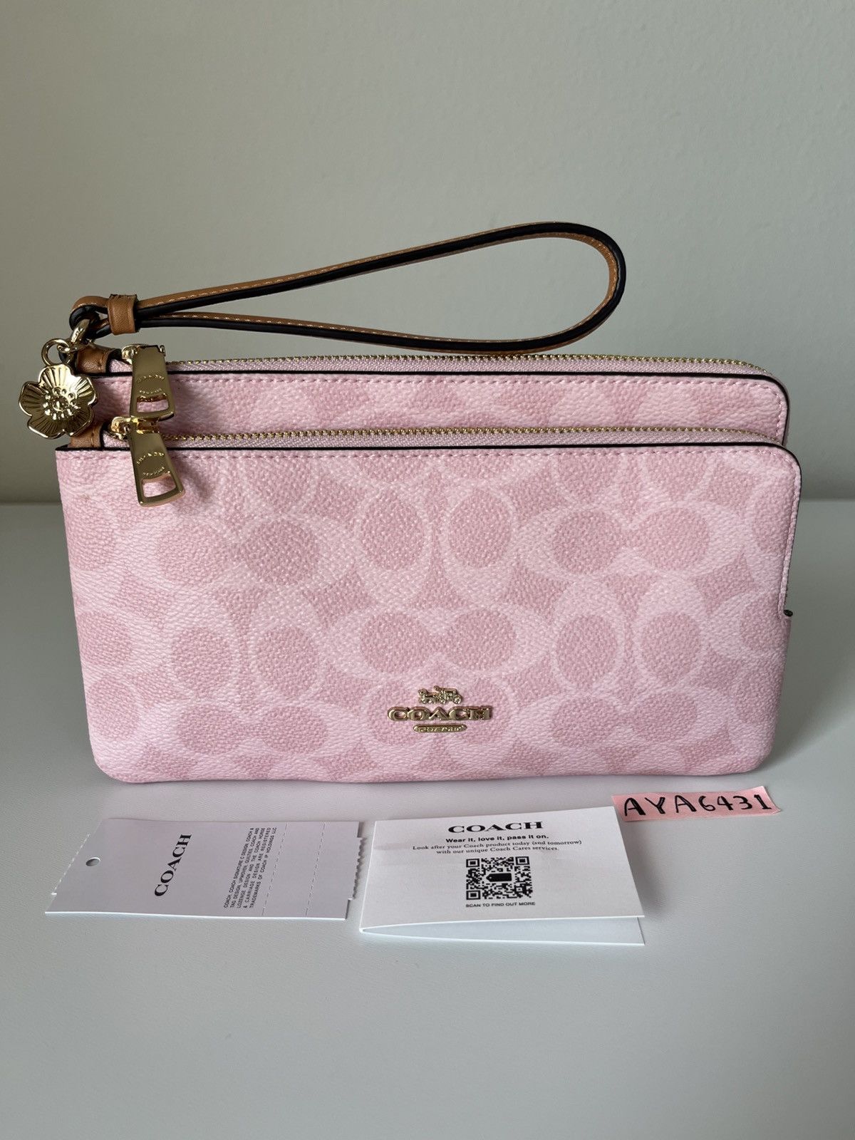 Coach Coach large double zip wristlet Size ONE SIZE - 3 Thumbnail