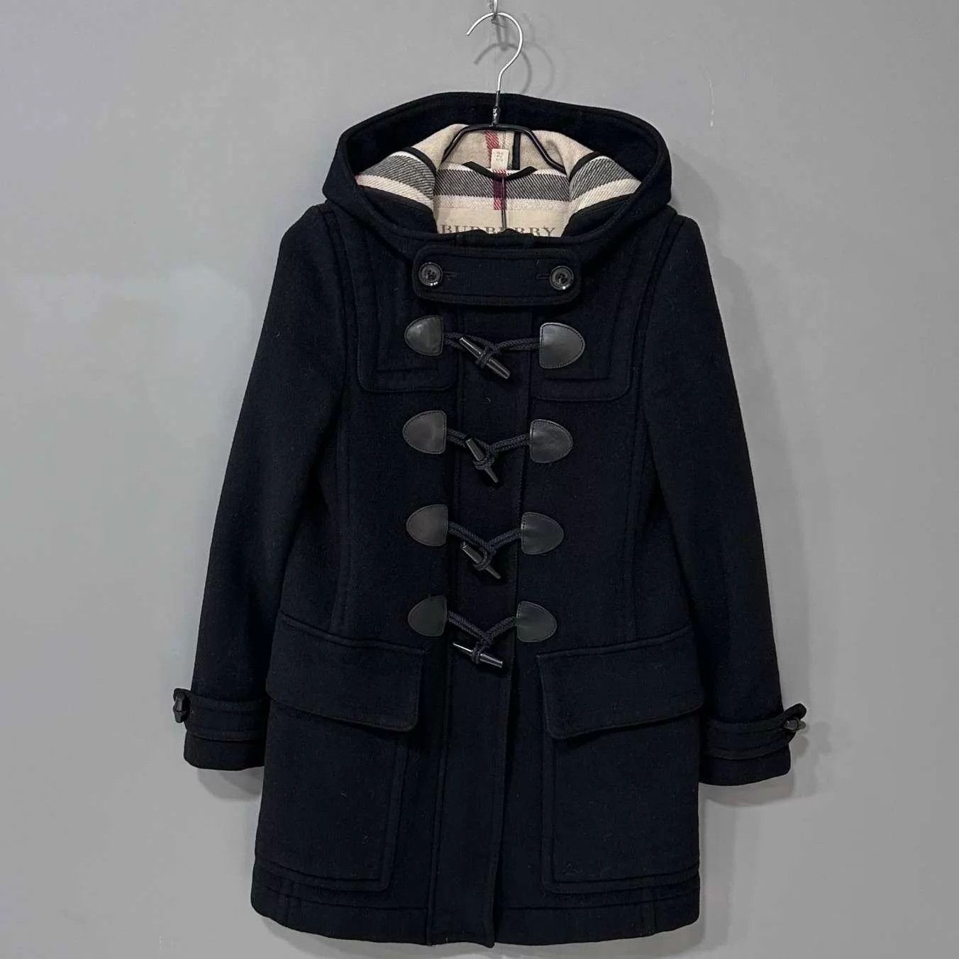 Burberry Burberry black wool coat with horn buttons UK2 Size XXS / US 00 / IT 34 - 1 Thumbnail