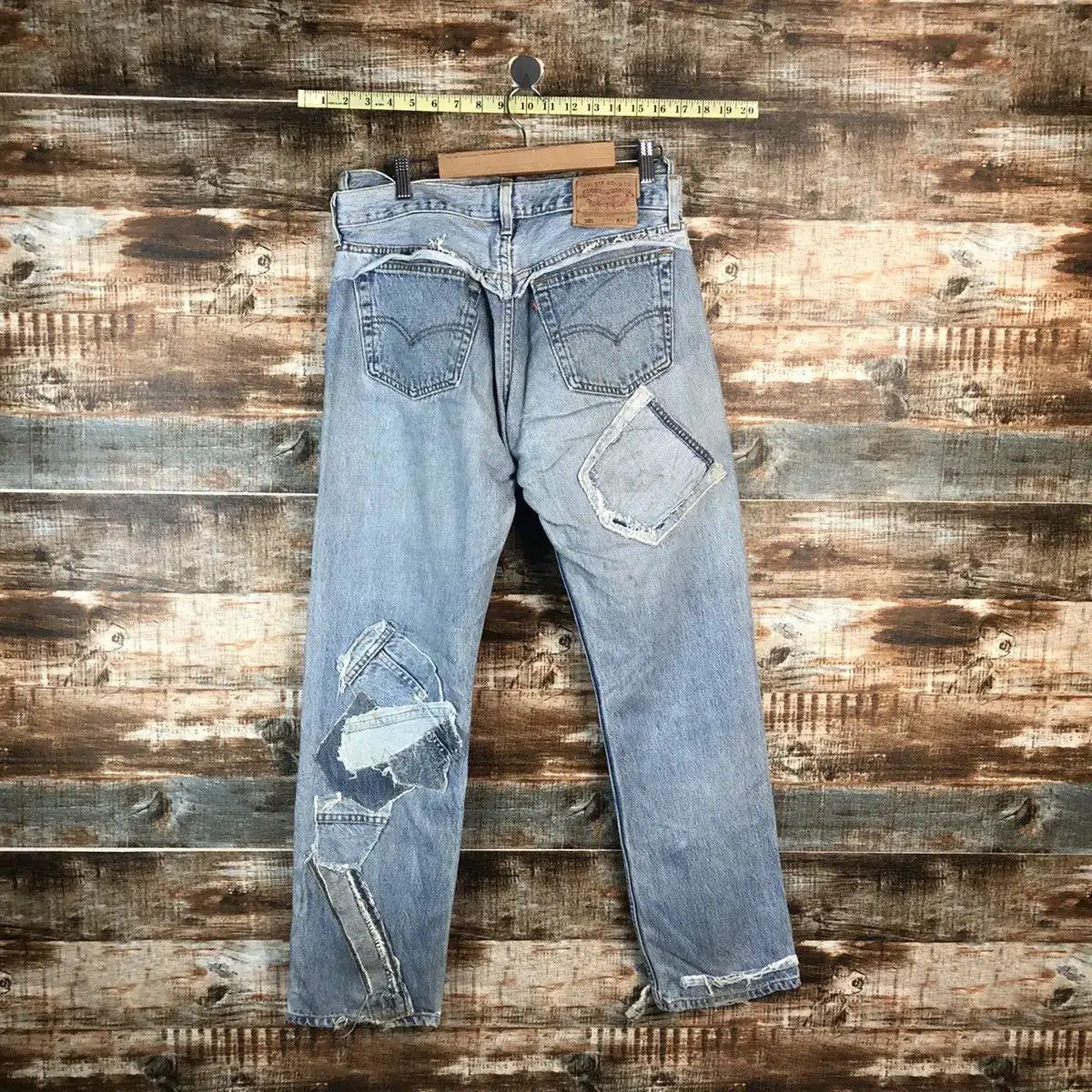 Levi's DLL Levis X Quana double waist reconstruct Denim #A2067 Size US 32 / EU 48 - 16 Thumbnail