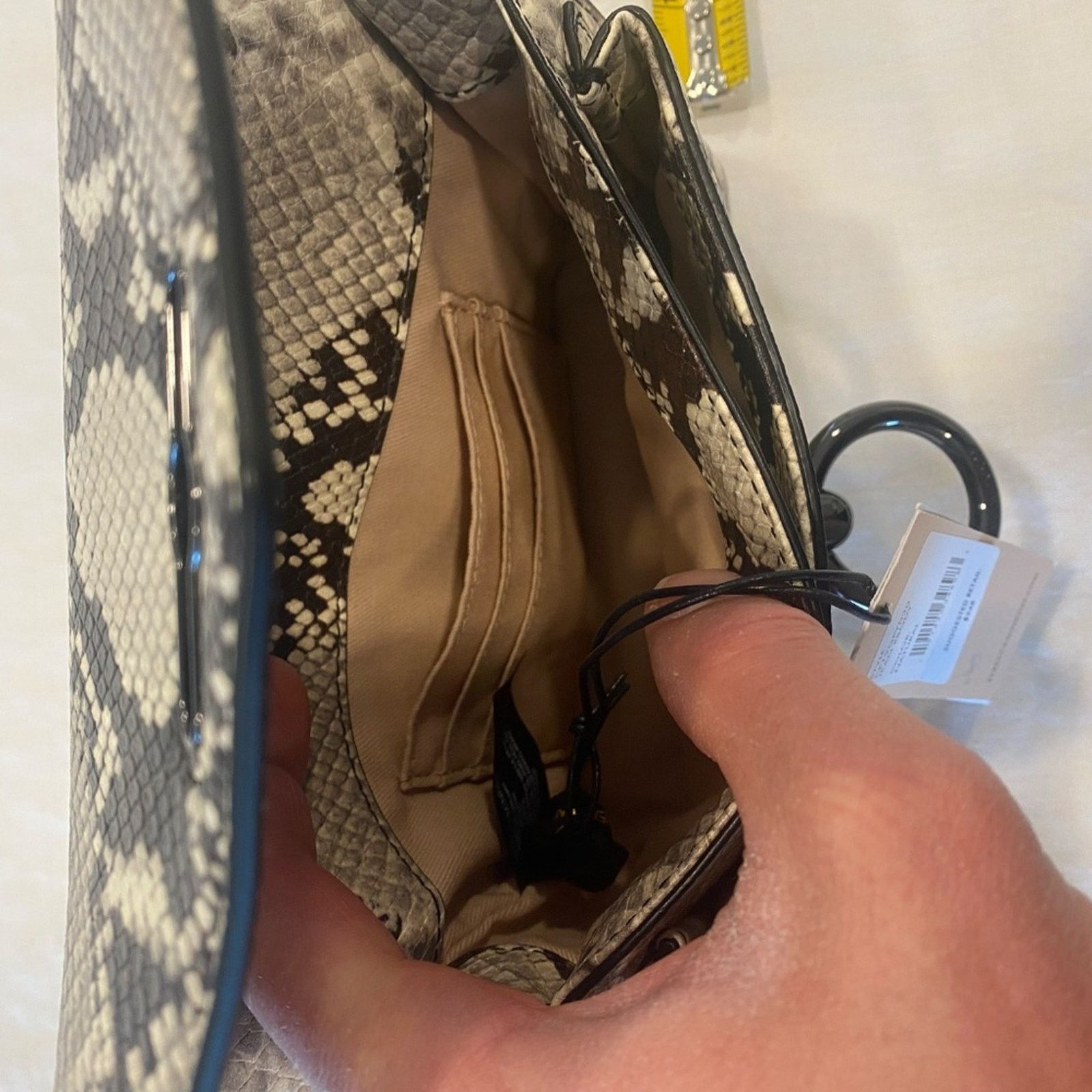 Rebecca Minkoff NWT Rebecca Minkoff Snakeprine Crossbody Leather Purse Size ONE SIZE - 8 Thumbnail