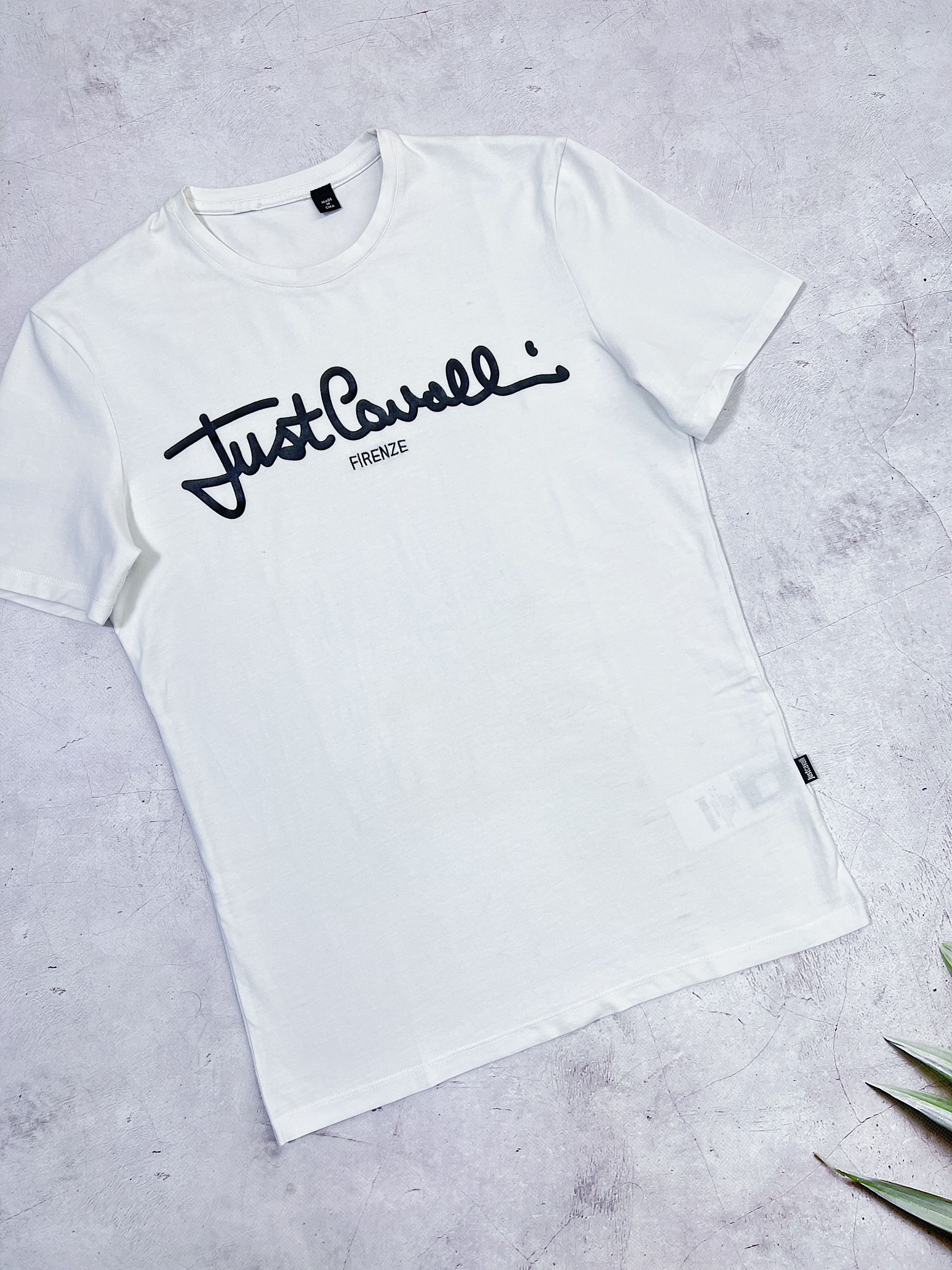 Just Cavalli Just Cavalli T-Shirt Firenze Logo White Size US XS / EU 42 / 0 - 4 Thumbnail