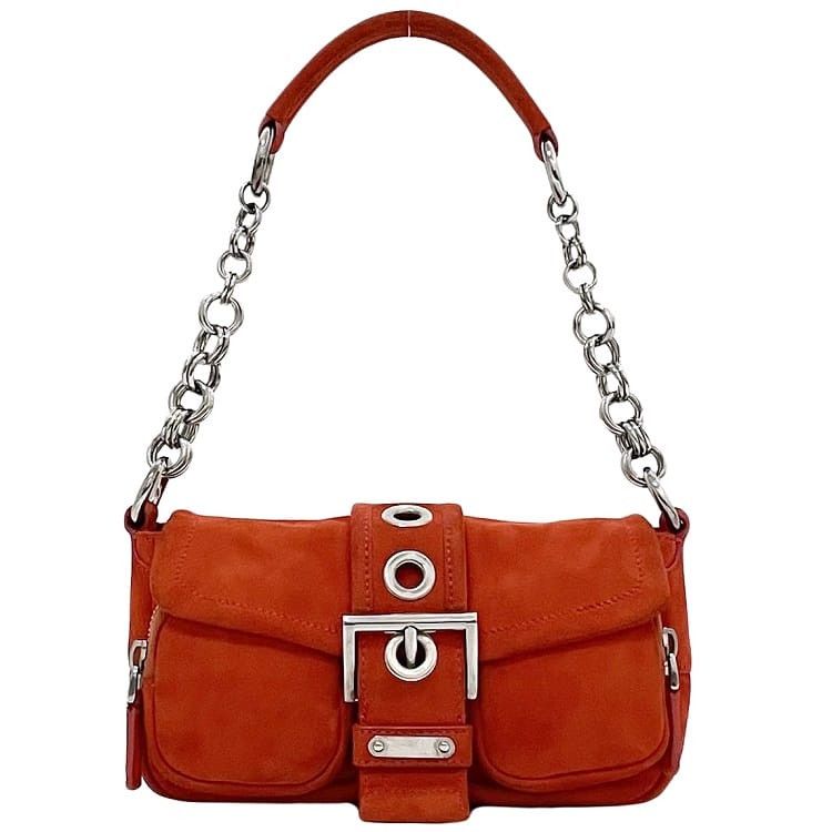 Prada PRADA Shoulder Bag Orange Suede / Nubuck Size ONE SIZE - 1 Thumbnail