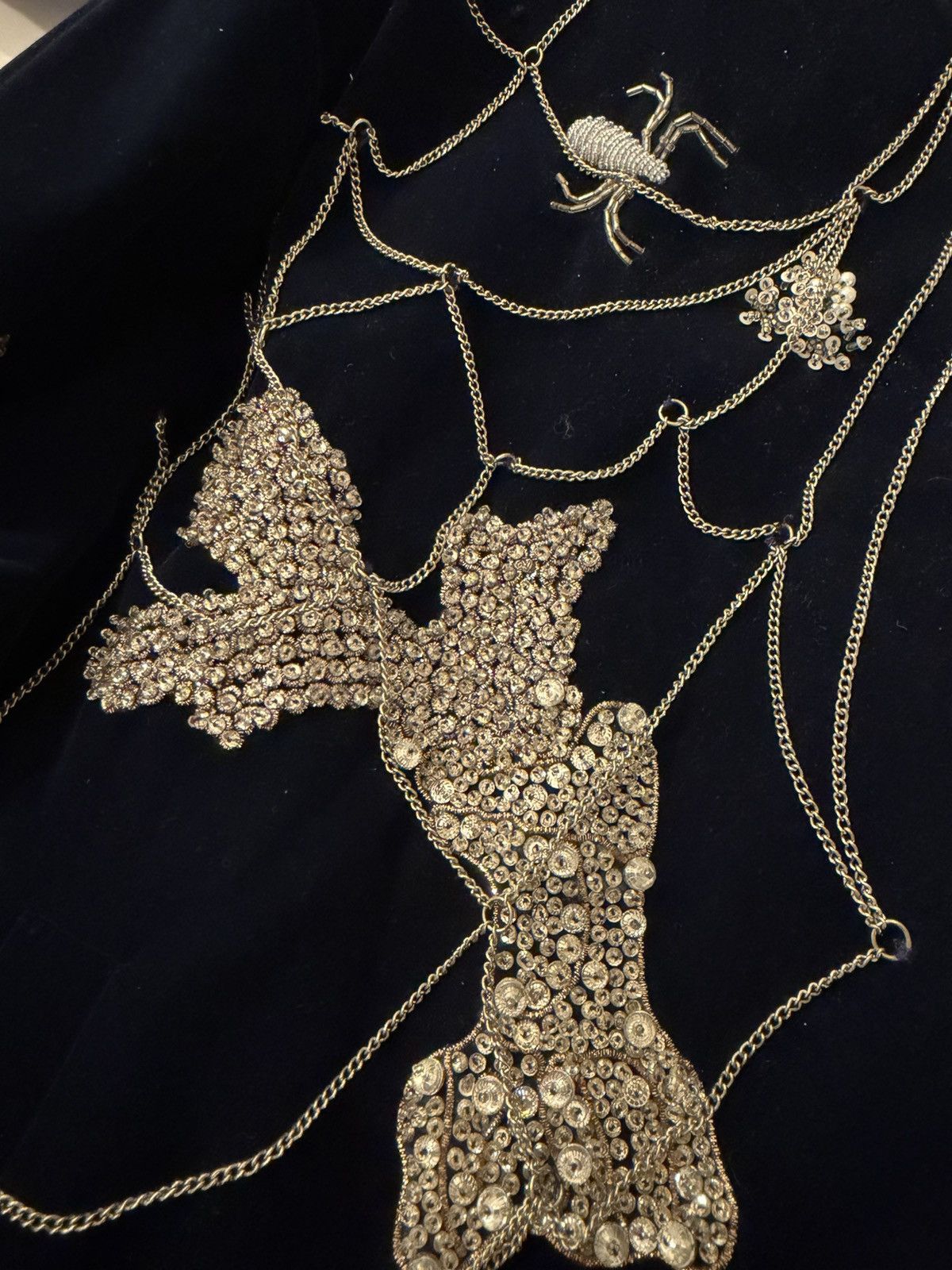 Libertine Libertine Navy Velvet Spider Jacket Size US M / EU 48-50 / 2 - 4 Thumbnail