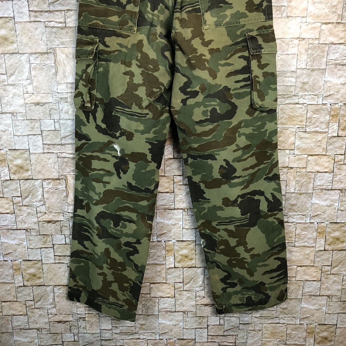 Japanese Brand Even River Green Camo Cargo Multipocket Pants #A625 Size US 31 - 18 Thumbnail