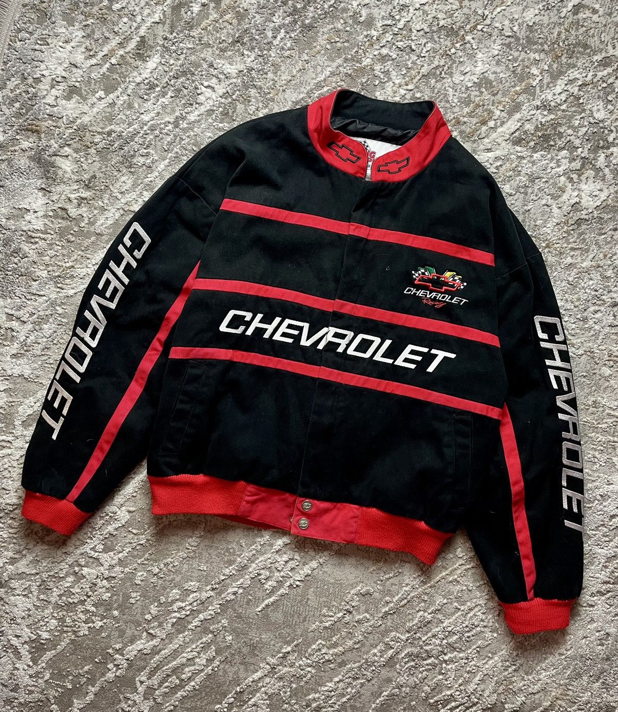 image of Chevrolet Vintage 90's Nascar Racing Champions Jacket in Black, Men's (Size Medium)
